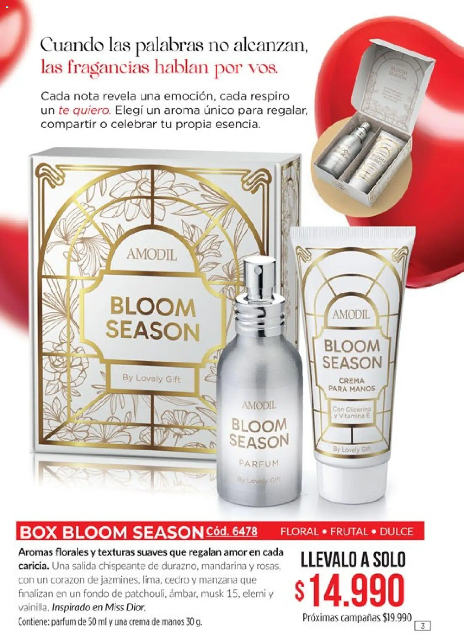 Catálogo Amodil Campaña 2 │ válido desde el 01.02.2026 | Página: 3 | Productos: Crema de manos, Manzana, Té, Crema