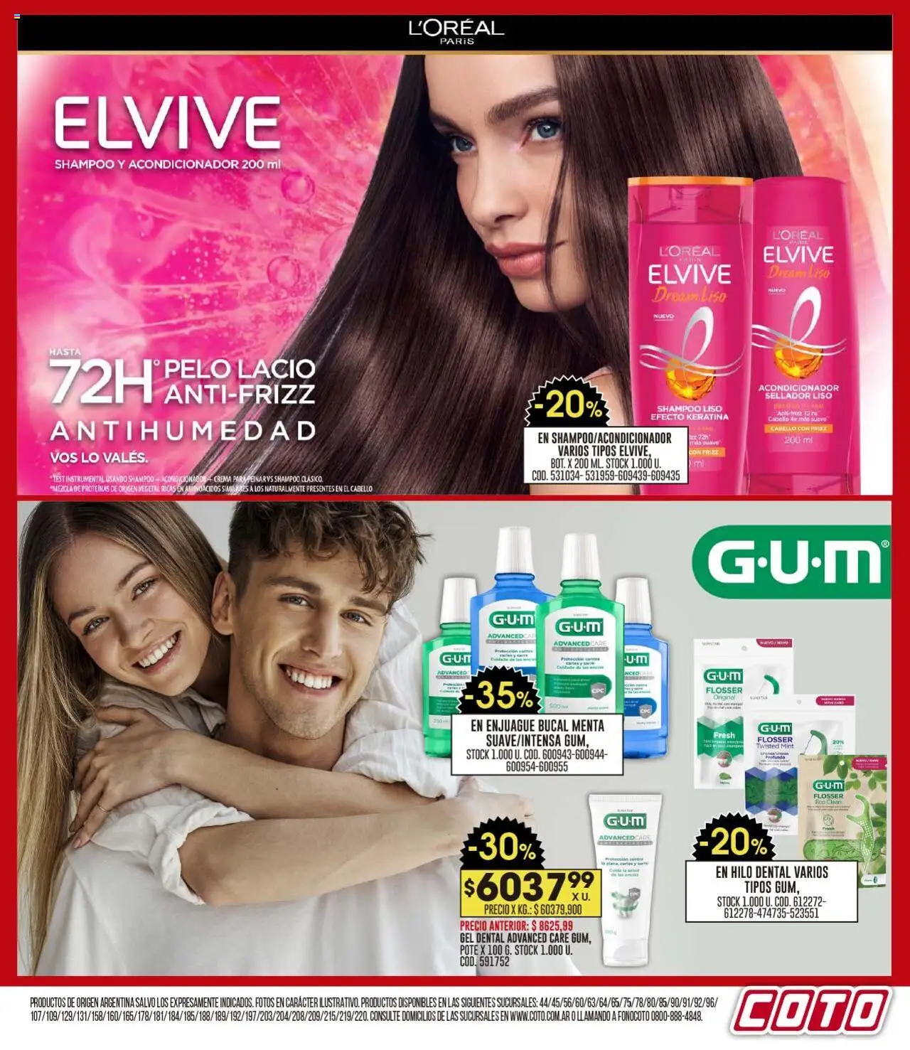 Coto ofertas │ válido desde el 25.08.2025 | Página: 19 | Productos: Shampoo, Acondicionador, Enjuague bucal, Crema