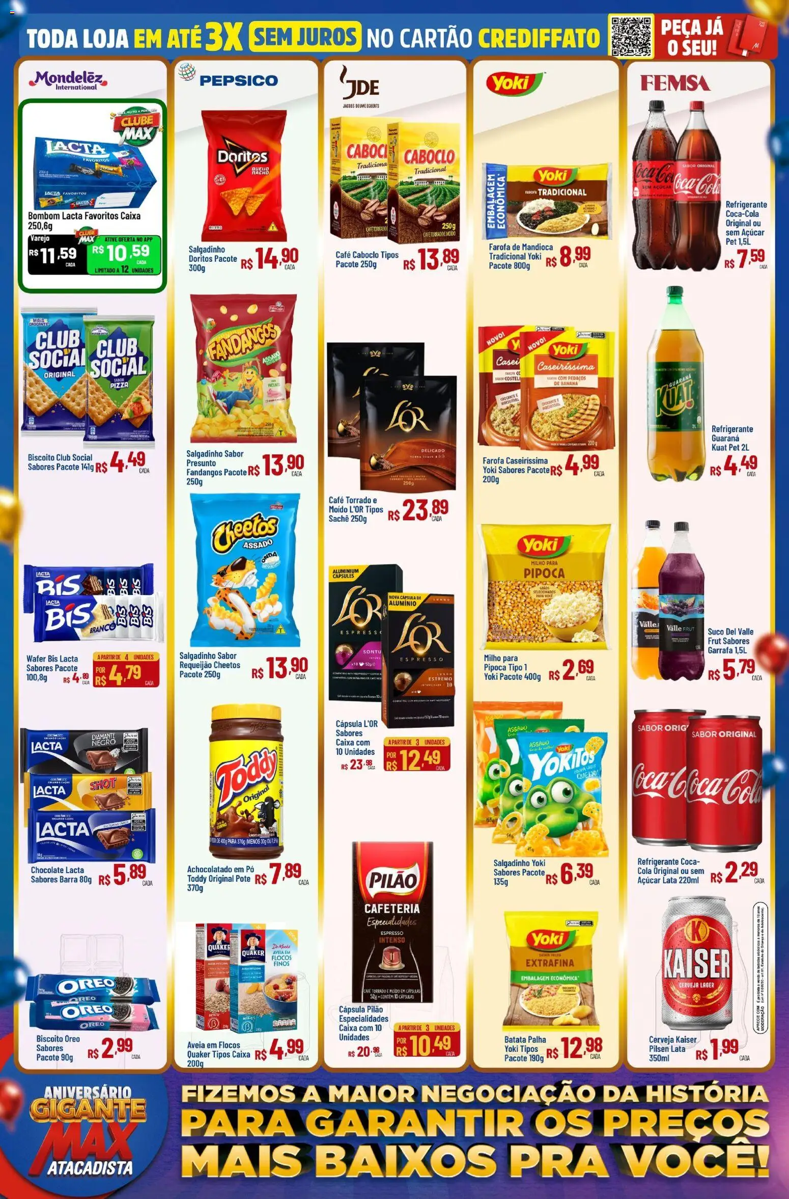 Max Atacadista Folheto - válido de 27.10.2025 | Página: 2 | Produtos: Chocolate, Cheetos, Aveia, Farofa