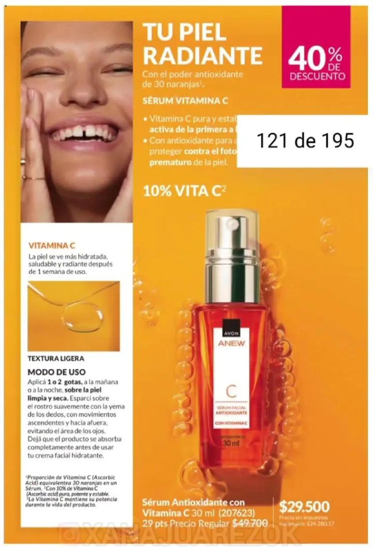Catálogo AVON Campaña 1/2026 │ válido desde el 01.01.2026 | Página: 111 | Productos: Sobre, Naranjas, Radiante, Crema