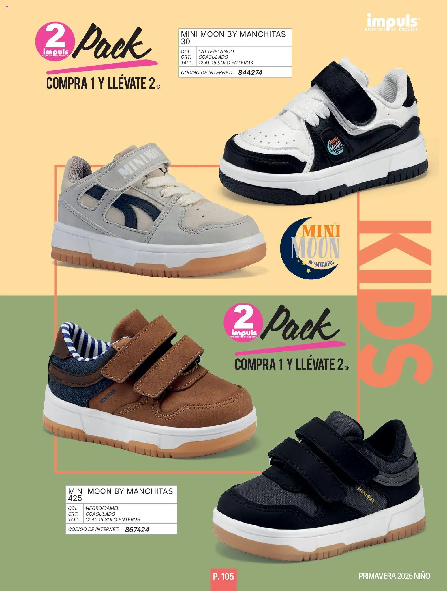 Nuevas ofertas de Impuls válidas en toda la República Mexicana desde el 01.01.2026. ¡Encuentra las mejores ofertas en Impuls catálogo Niño! | Página: 107 | Productos: Zapatos