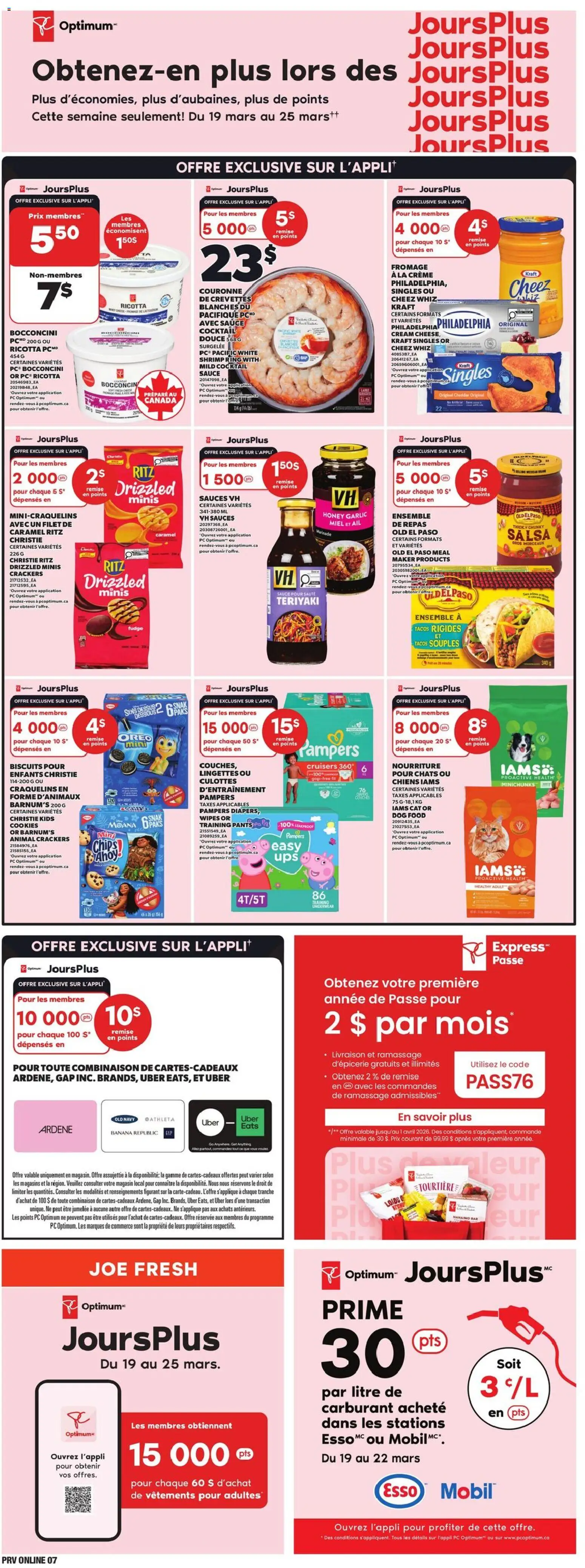 Provigo flyer valid from 19.03.2026 | Page: 8 | Products: Cream, Cookies, PC, Underwear
