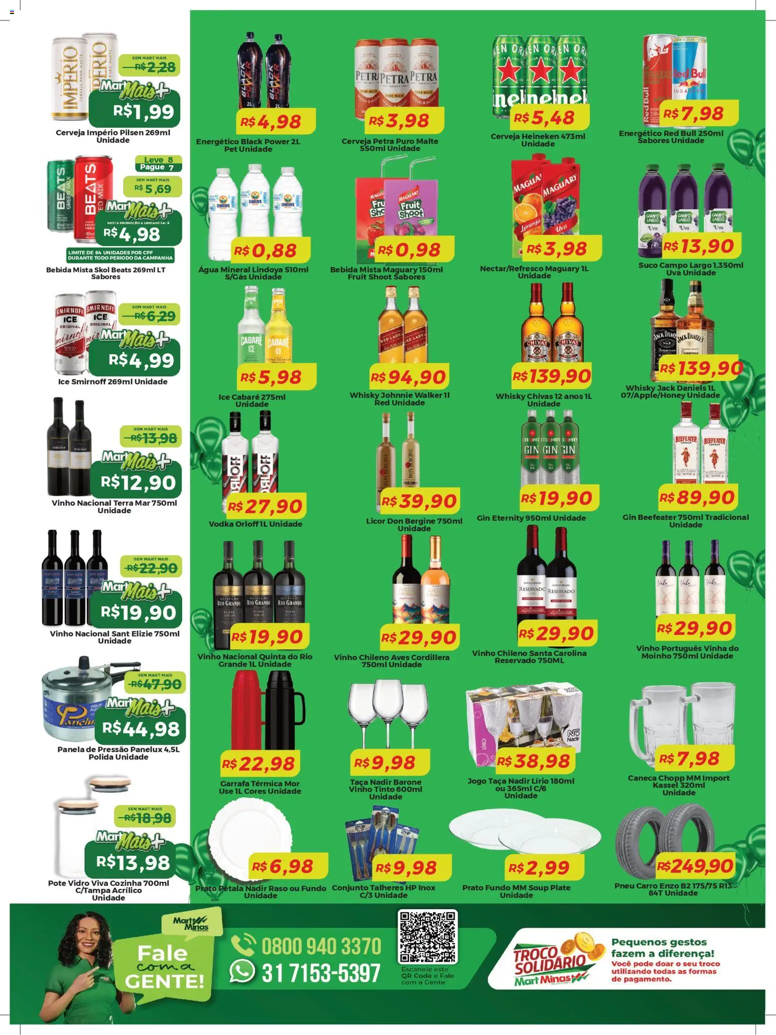 Mart Minas Folheto - válido de 24.03.2026 | Página: 3 | Produtos: Energético, Heineken, Vodka, Bebida