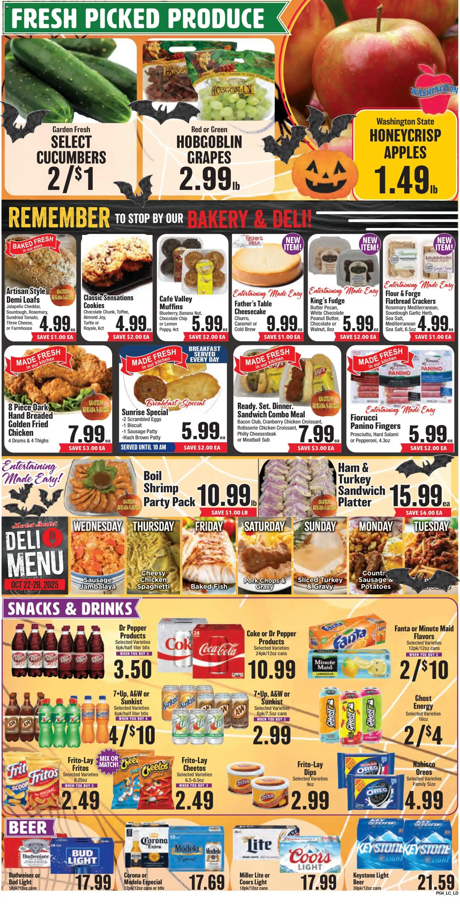 Market Basket - Lake Charles - valid from 22.10.2025 | Page: 4 | Products: Bakery, Chocolate, Sausage, Grapes