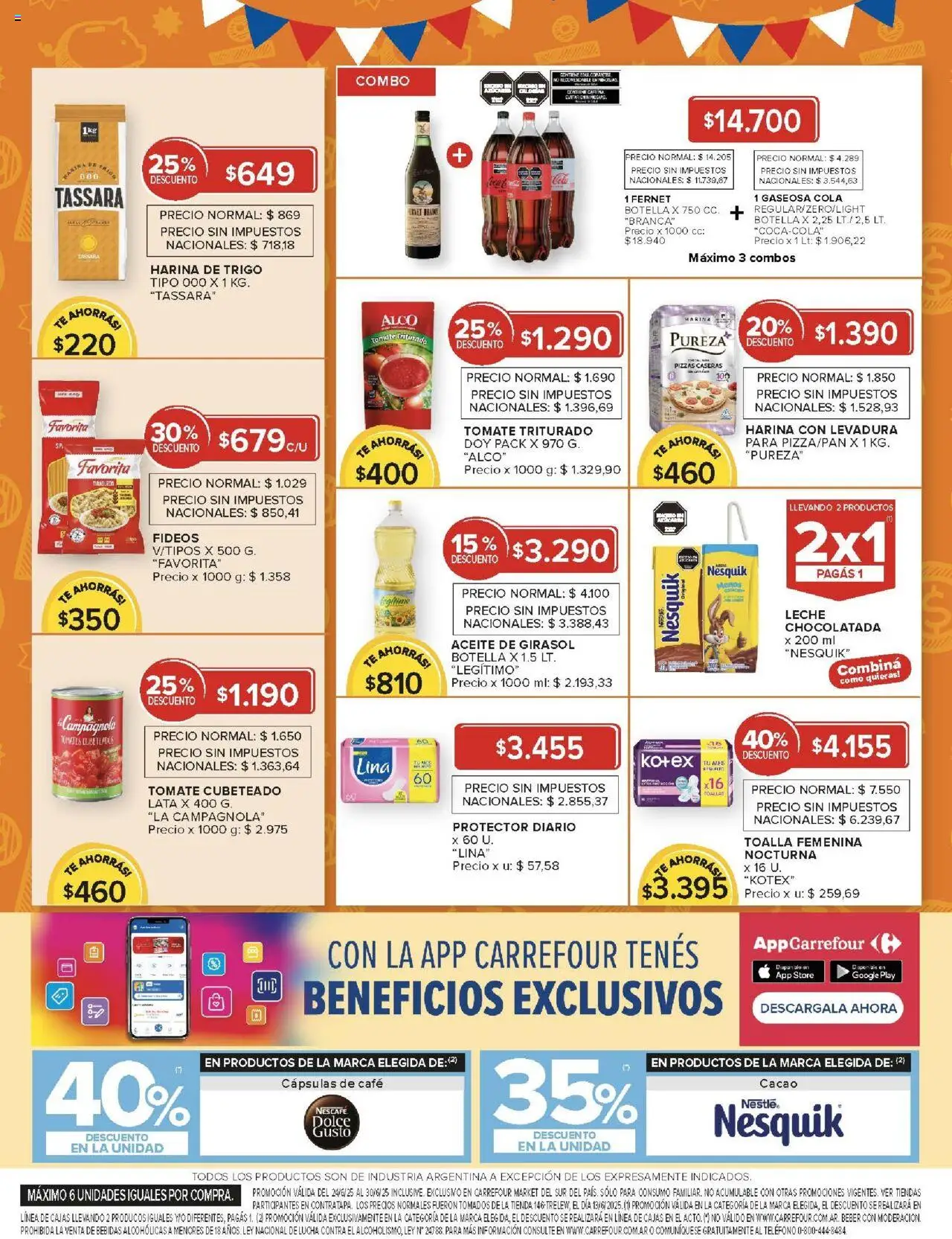 Carrefour Market catálogo - Chubut │ válido desde el 24.06.2025 | Página: 13 | Productos: Botella, Harina, Aceite, Té