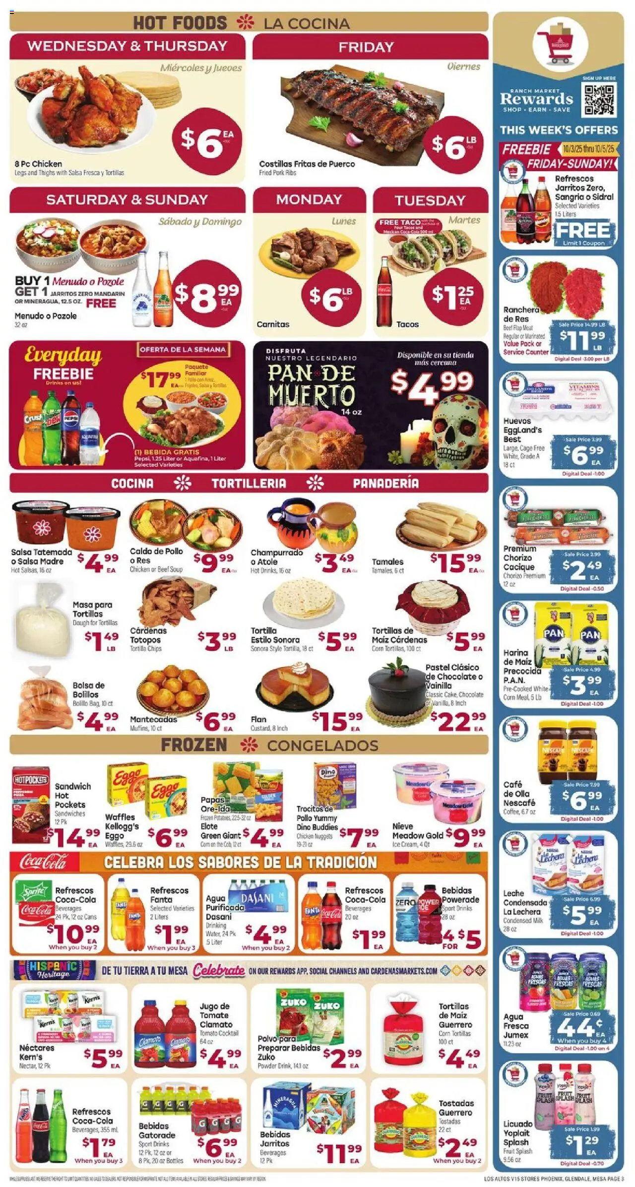 Cardenas Weekly Ad - valid from 01.10.2025 | Page: 3 | Products: Pan, Chocolate, Pork, Beef