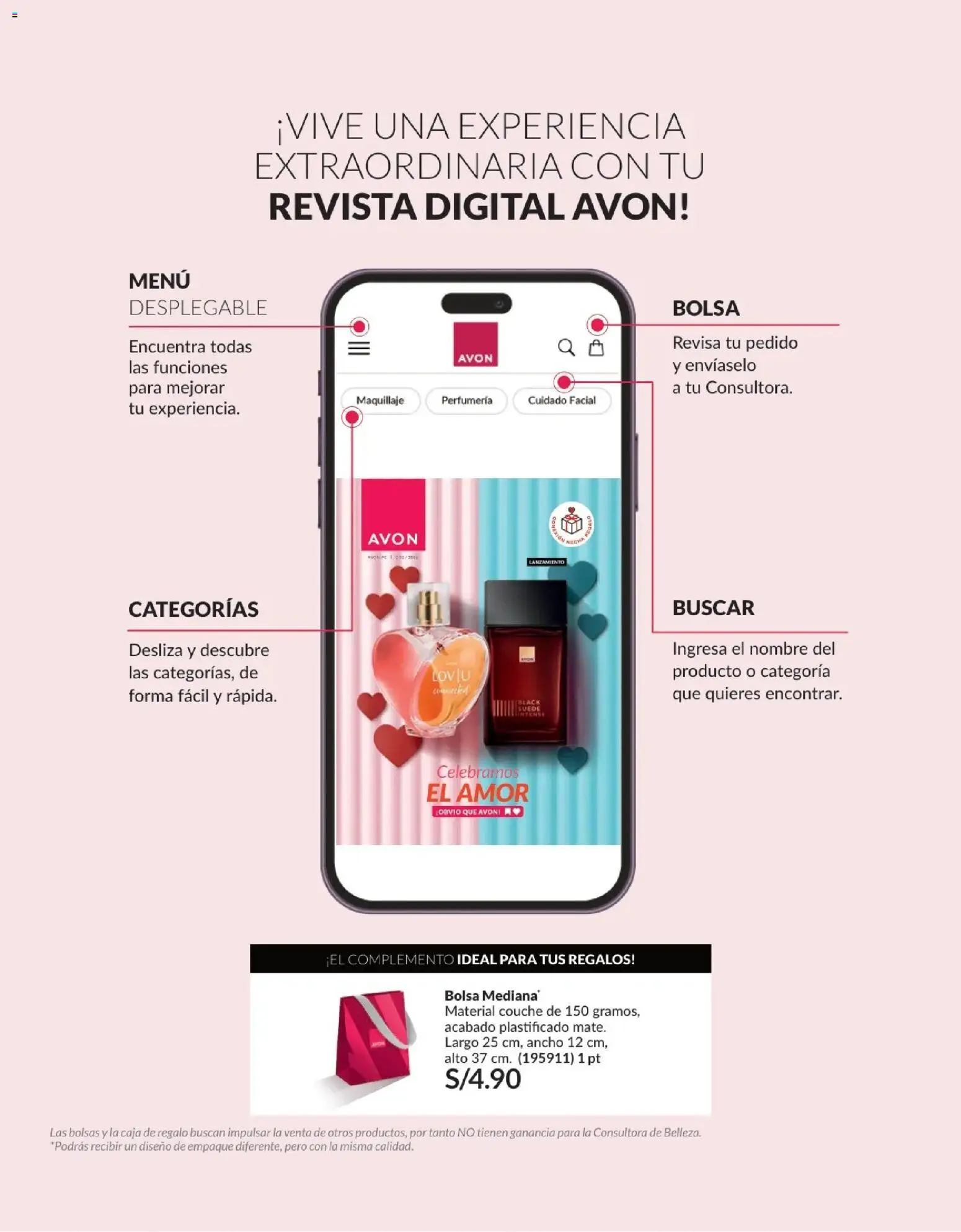 Catálogo Avon válido desde 01.02.2026 | Página: 2 | Productos: Caja, Empaque, Bolsa, Maquillaje