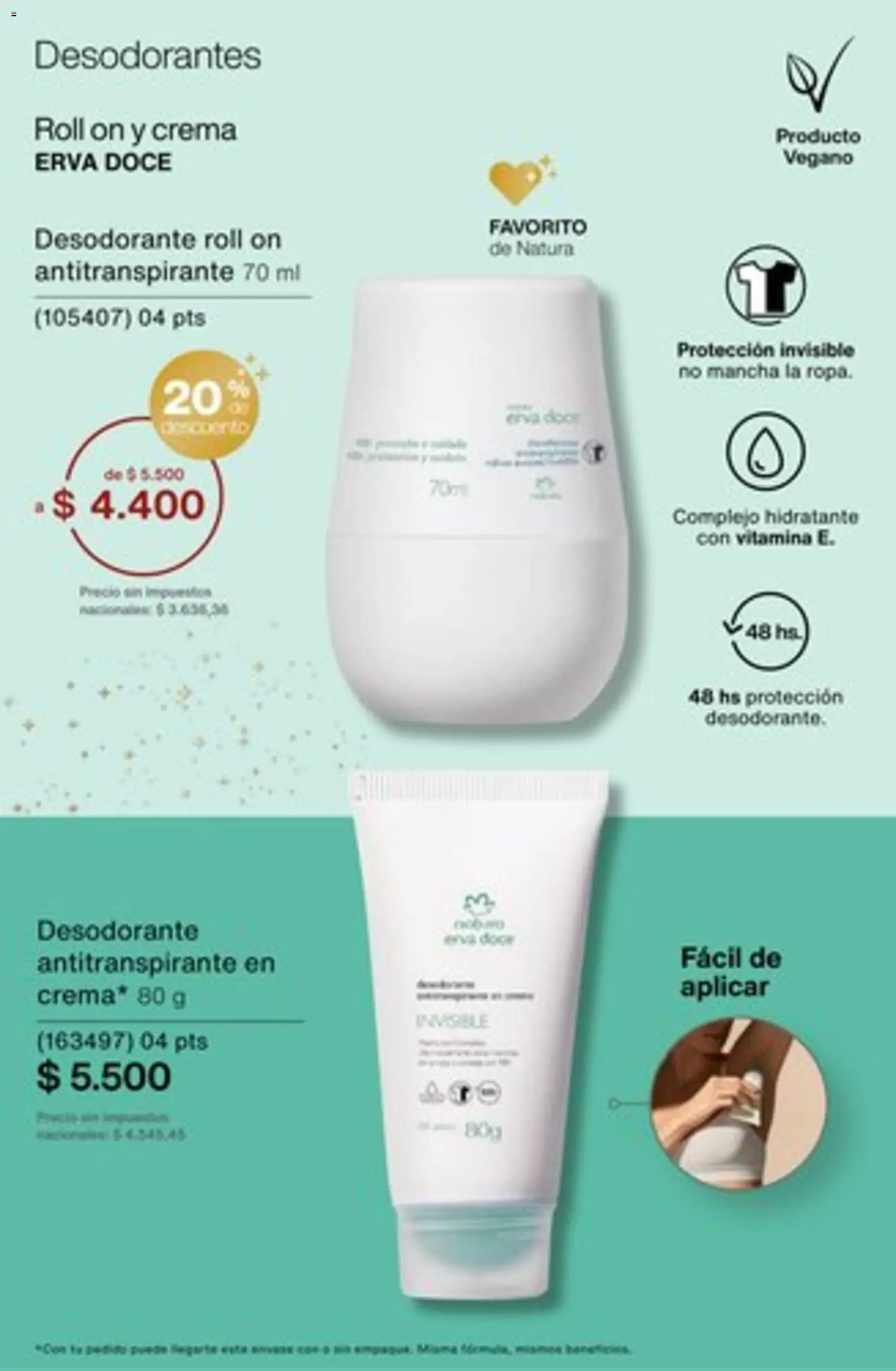 Catálogo Natura Ciclo 16/2025 │ válido desde el 01.11.2025 | Página: 231 | Productos: Desodorante, Antitranspirante, Crema