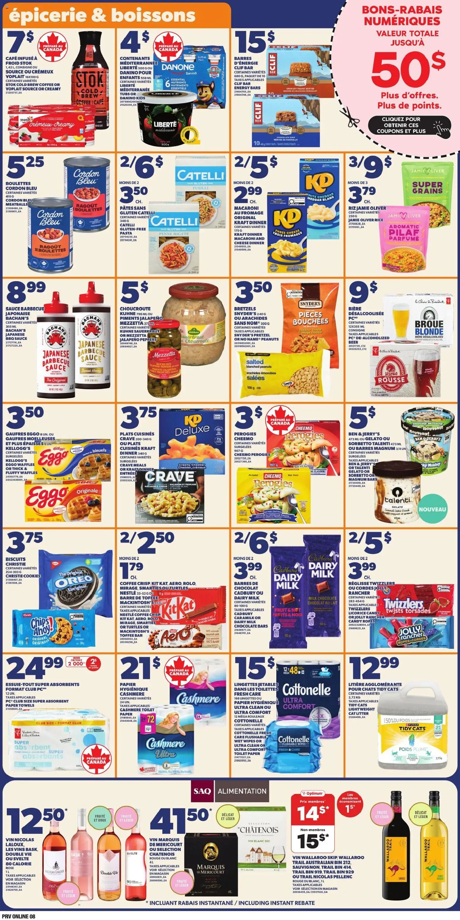 Provigo flyer valid from 09.04.2026 | Page: 9 | Products: Cookies, Cheese, Coffee, Chocolate