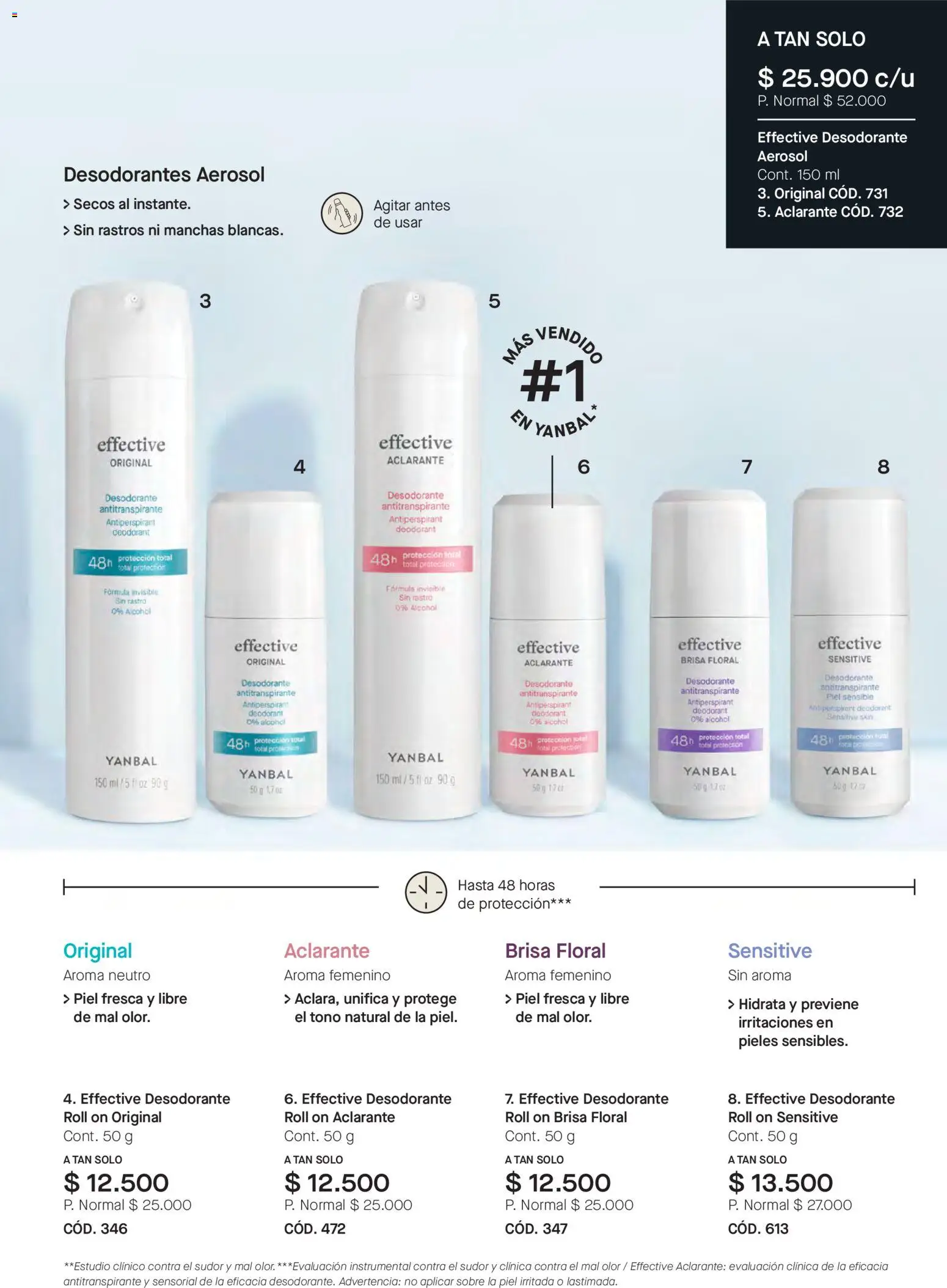 Yanbal revista - valida desde el 03.01.2026 | Página: 109 | Productos: Sobre, Desodorante, Antitranspirante, Tintura
