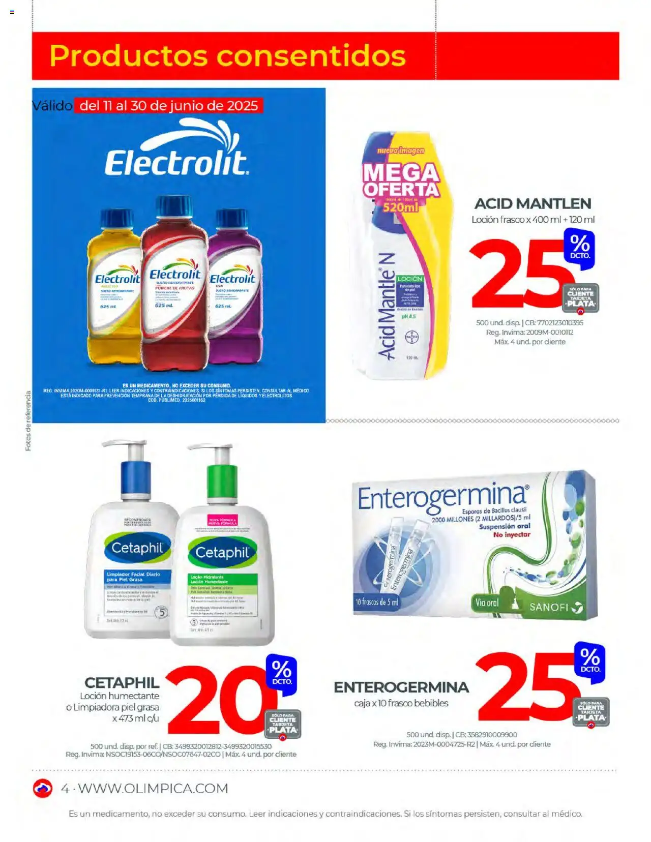 Olímpica revista - valida desde el 01.06.2025 | Página: 4 | Productos: Frasco, Limpiador, Loción, Caja