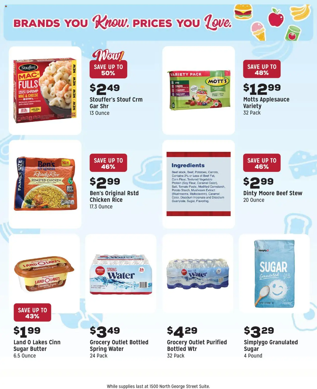 Grocery Outlet Weekly Ad - PA - valid from 27.08.2025 | Page: 10 | Products: Cheese, Rice, Beef, Water