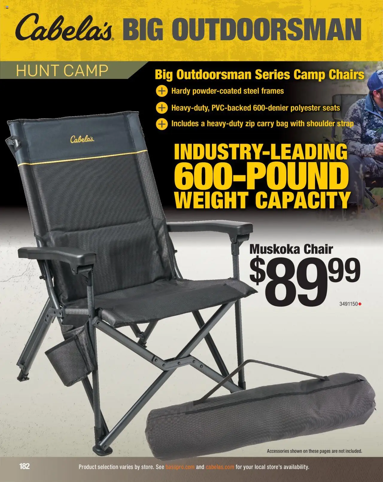 Cabela's Hunting Master 25 - valid from 11.08.2025 | Page: 182 | Products: Chair, Bag, Weight