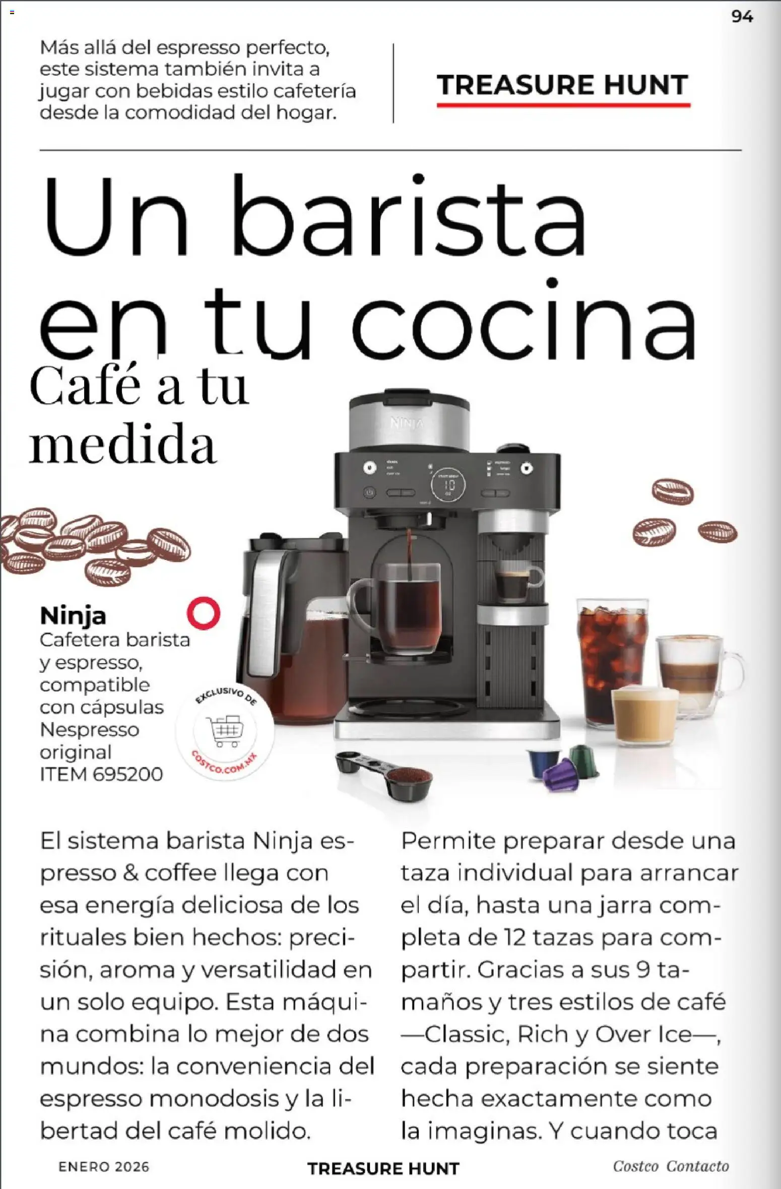 Nuevas ofertas de Costco válidas en toda la República Mexicana desde el 01.01.2026. ¡Encuentra las mejores ofertas en Costco - Revista Enero! | Página: 94 | Productos: Taza, Café, Cocina, Jarra