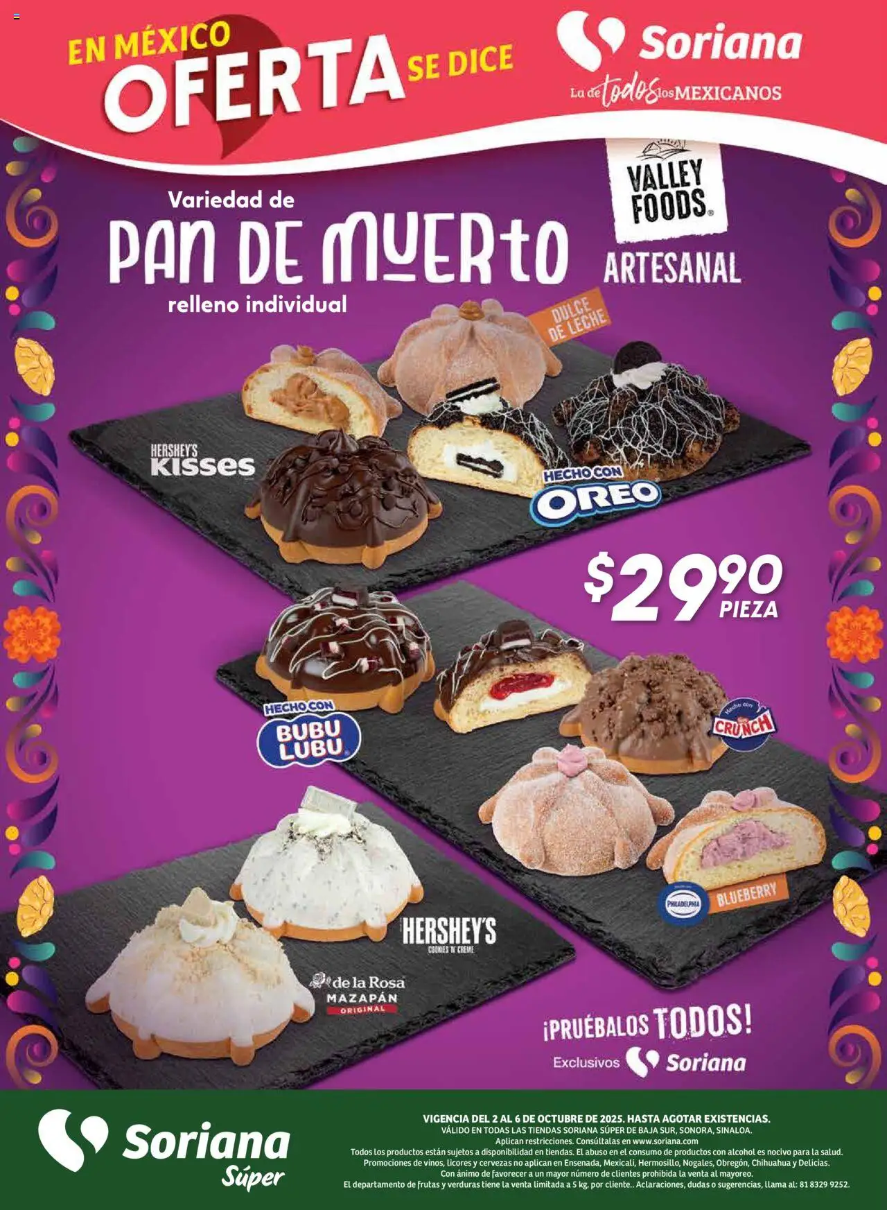 Nuevas ofertas de Soriana válidas en toda la República Mexicana desde el 02.10.2025. ¡Encuentra las mejores ofertas en Soriana - Fin de Semana Súper: BCS, Son y Sin! | Página: 7 | Productos: Dulce de leche, Leche, Pan