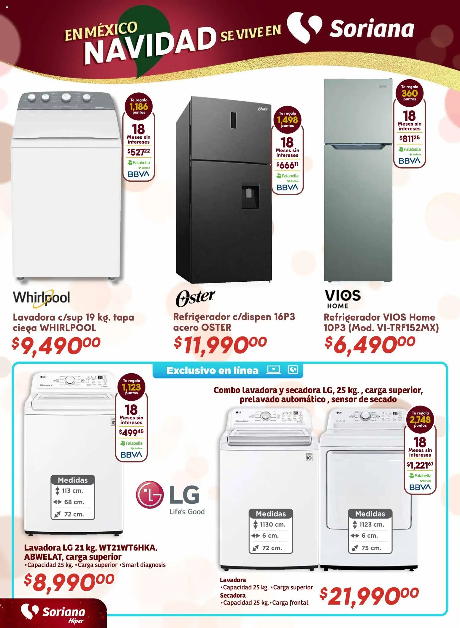 Nuevas ofertas de Soriana válidas en toda la República Mexicana desde el 27.11.2025. ¡Encuentra las mejores ofertas en Soriana - Fin de Semana Híper: Ags, Nay, Jal, Qro, Col, Mich, Gto, Hgo, Tlax, Mor, Pue, Gro, Oax, Edo. de Mex, Valle de México, Za! | Página: 6 | Productos: Refrigerador, Secadora, Lavadora, Té