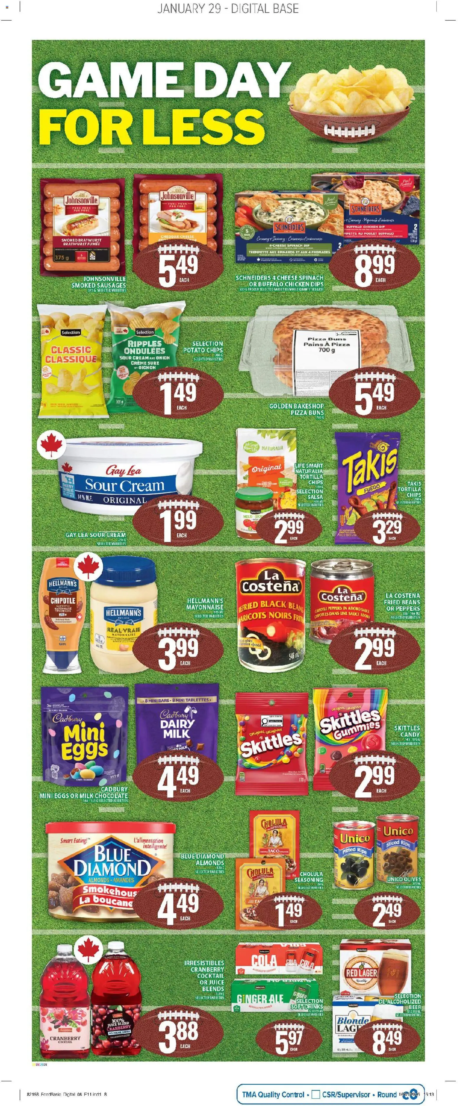 Food Basics flyer valid from 29.01.2026 | Page: 16 | Products: Sour cream, Chips, Cheese, Chocolate