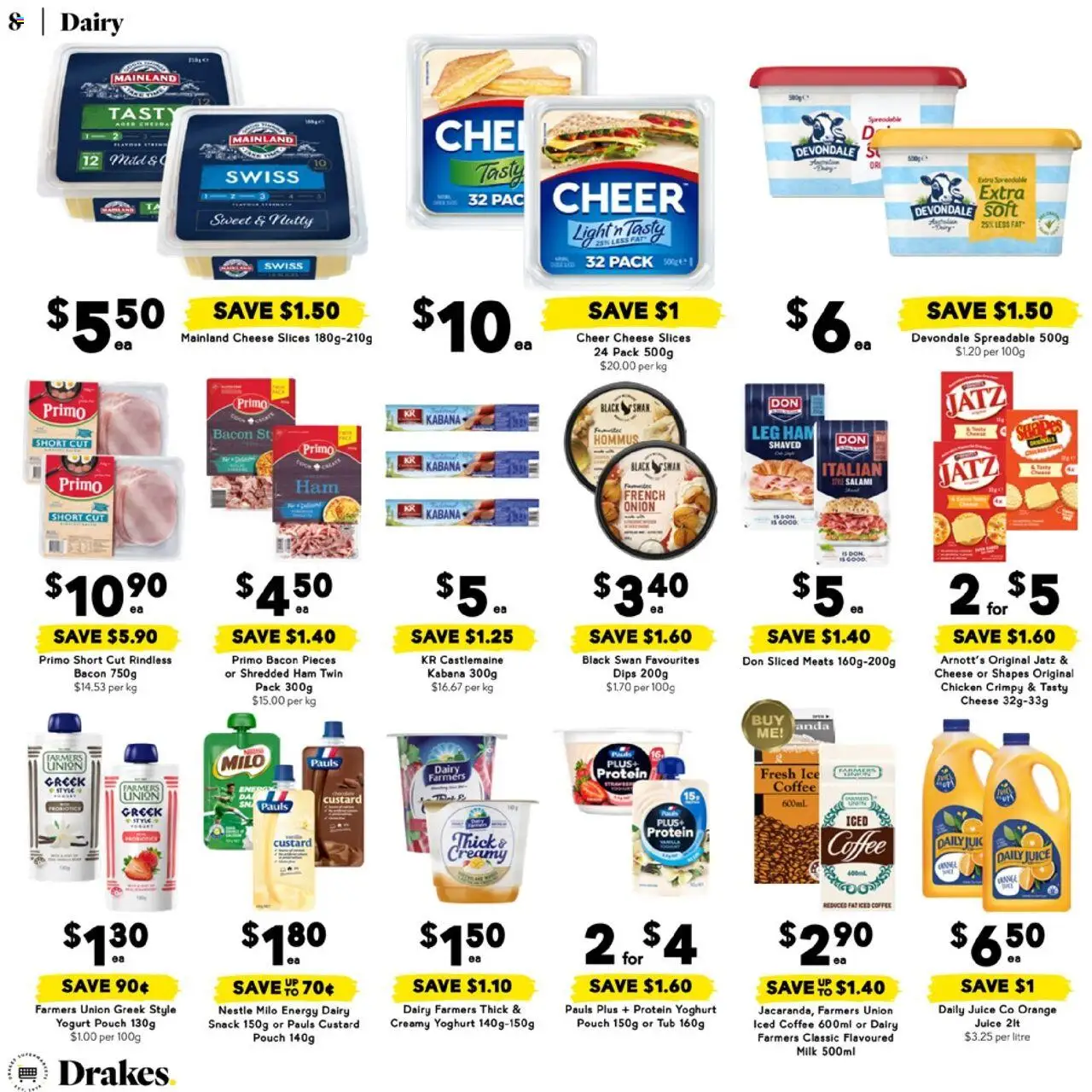 Drakes catalogue - valid from 18.06.2025 | Page: 8 | Products: Dairy, Yoghurt, Coffee, Ham