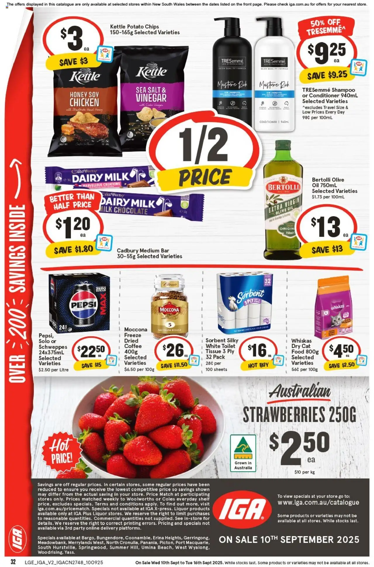 IGA catalogue - valid from 10.09.2025 | Page: 2 | Products: Milk, Conditioner, Coffee, Vinegar
