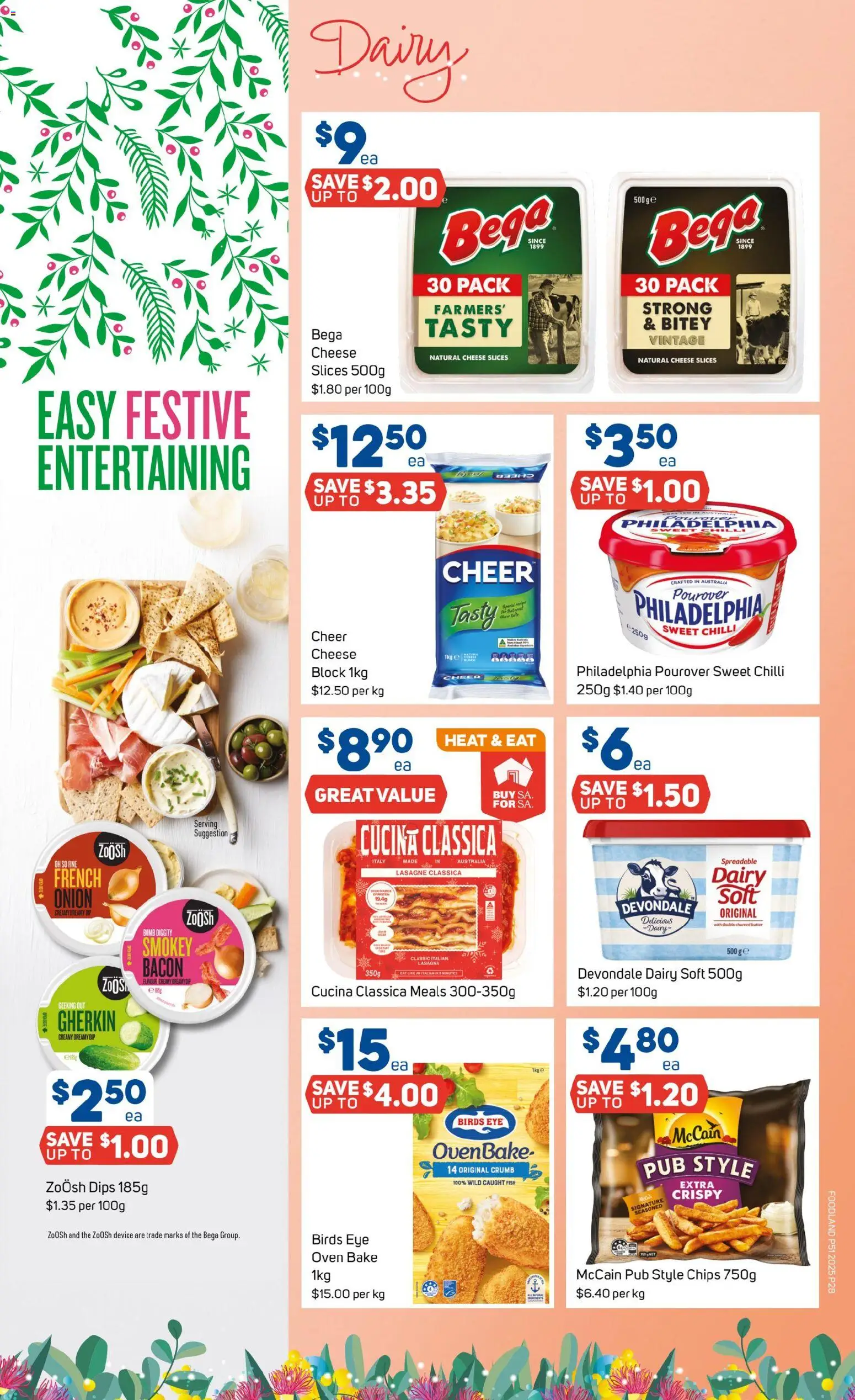 Foodland catalogue - valid from 17.12.2025 | Page: 28 | Products: Dairy, Cheese, Fish, Chips