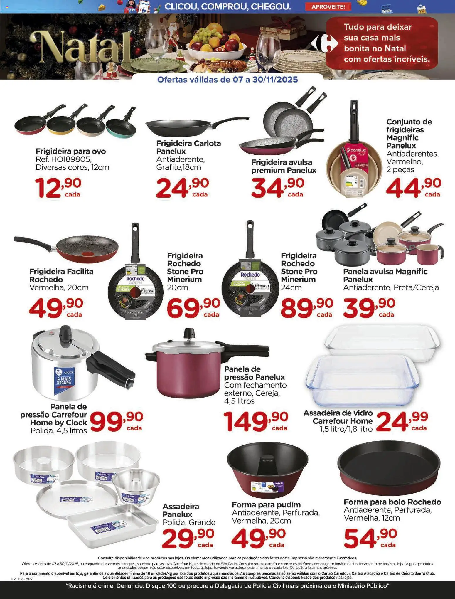 Carrefour Folheto - válido de 07.11.2025 | Página: 4 | Produtos: Frigideira, Panela, Bolo, Assadeira