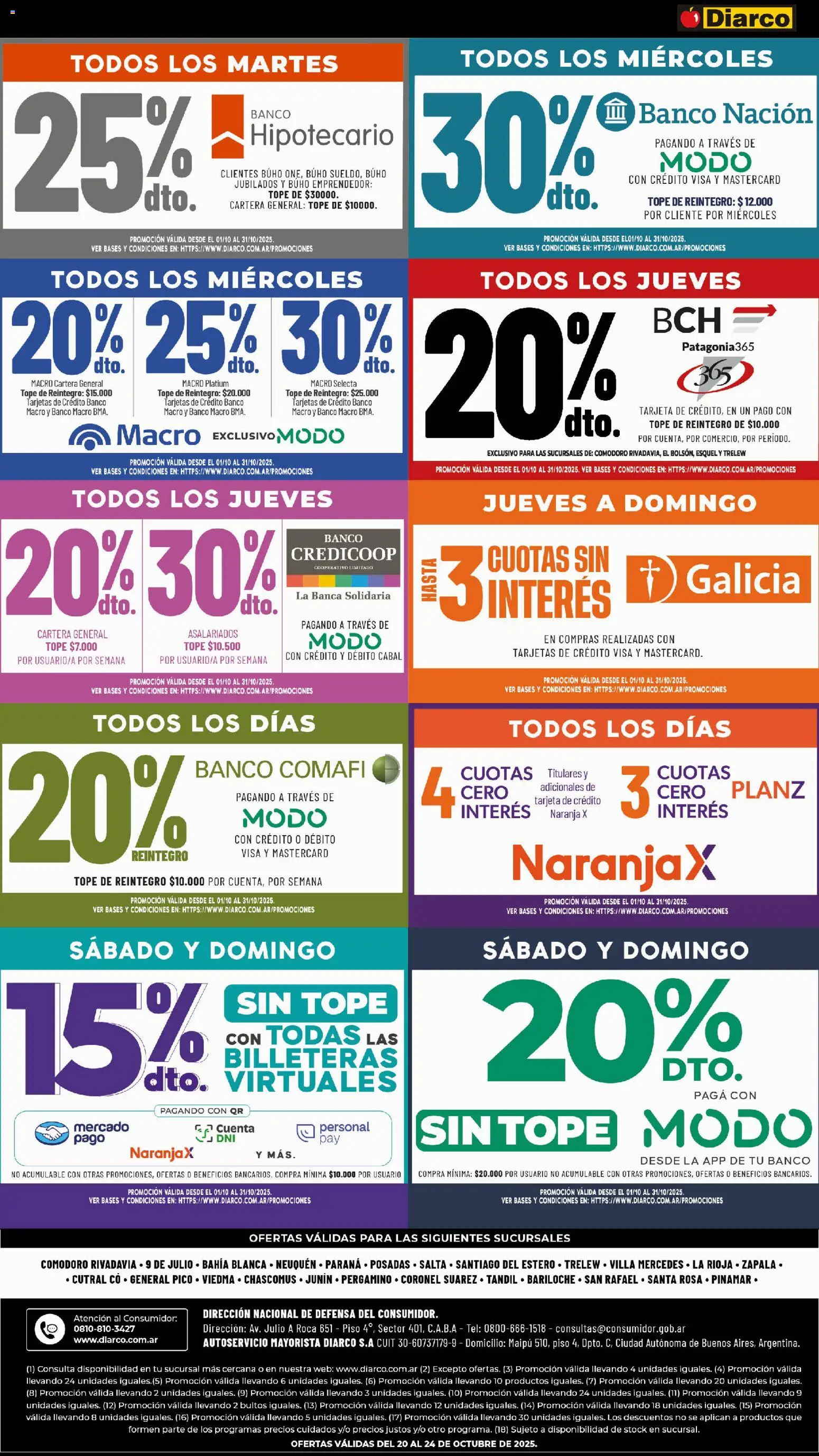 Diarco - Ofertas Hogar, Bazar Y Electro │ válido desde el 20.10.2025 | Página: 5 | Productos: Cartera, Banco, General