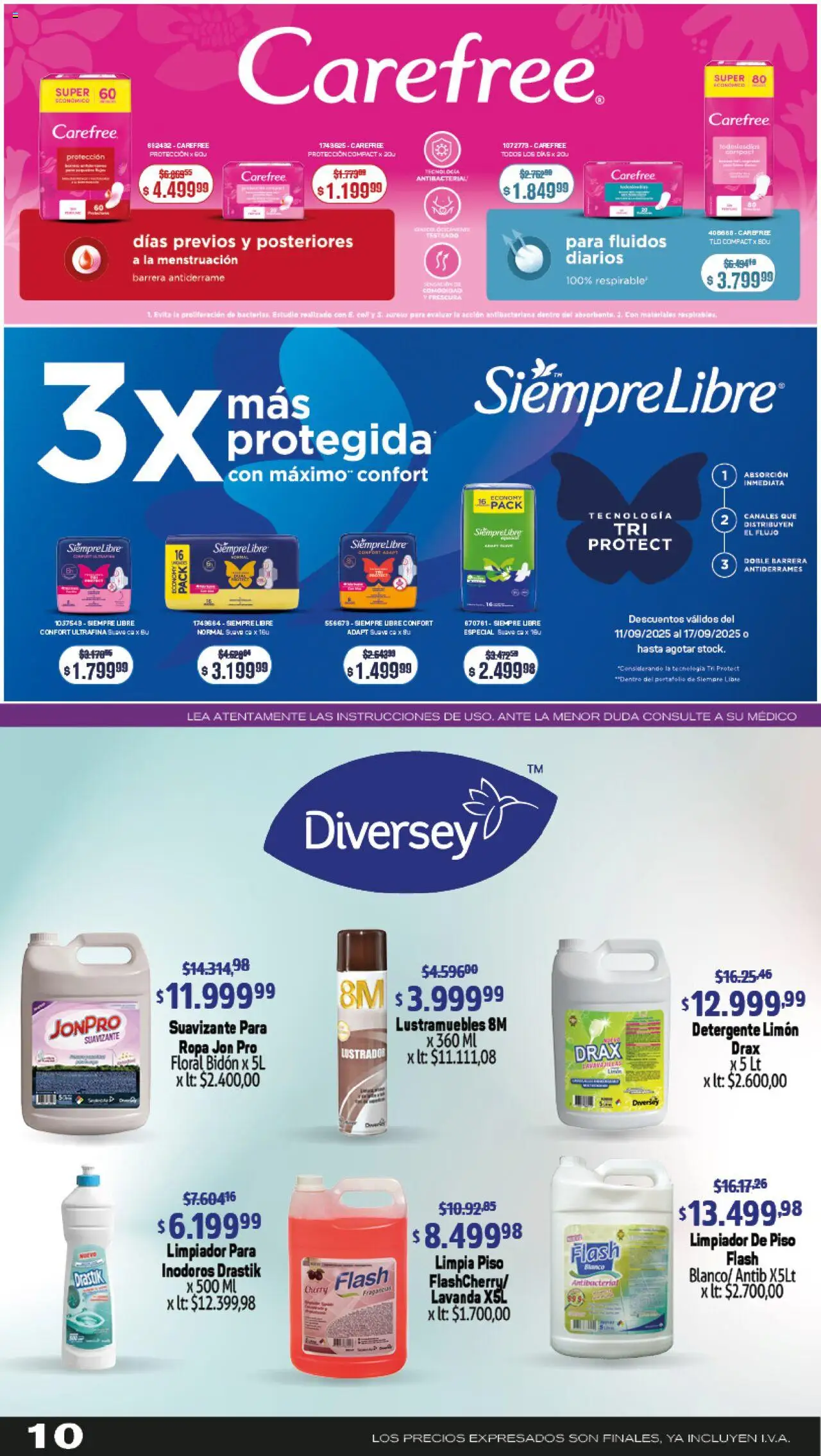 Makro - Ofertas Especiales │ válido desde el 11.09.2025 | Página: 10 | Productos: Lustrador, Lavavajillas, Ropa, Limpiador