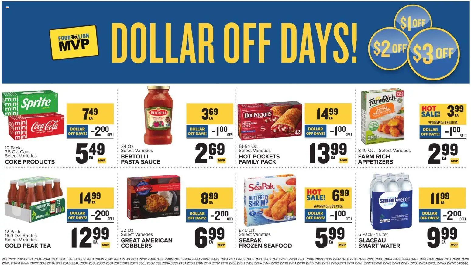 Food Lion Weekly Ad - valid from 08.04.2026 | Page: 11 | Products: Cheese, Tea, Water, Seafood