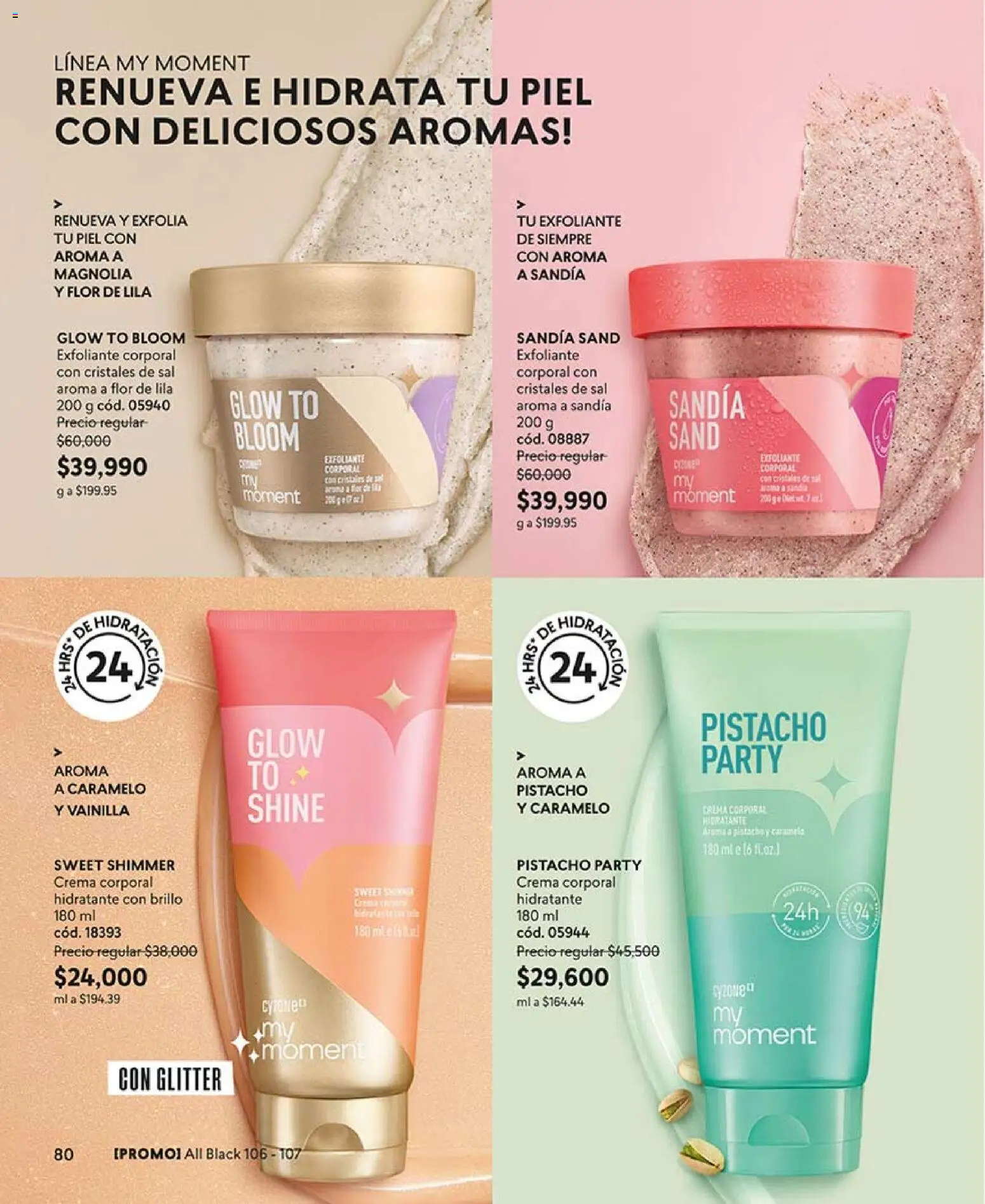 CyZone revista - valida desde el 03.04.2026 | Página: 80 | Productos: Exfoliante corporal, Glitter, Sal, Brillo