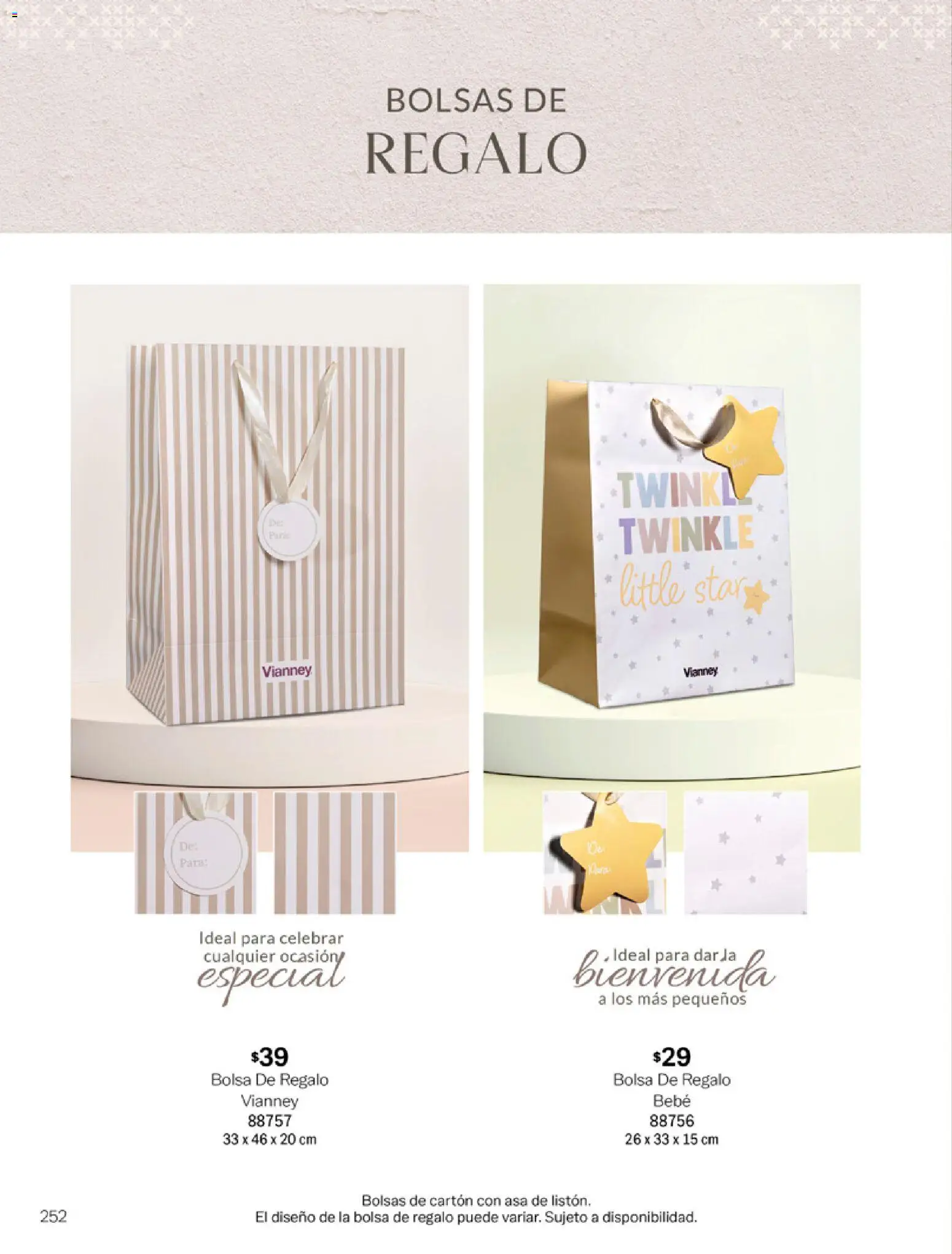 Nuevas ofertas de Vianney válidas en toda la República Mexicana desde el 06.03.2026. ¡Encuentra las mejores ofertas en Vianney catálogo Tu hogar, nuestra pasión! | Página: 254 | Productos: Bolsa