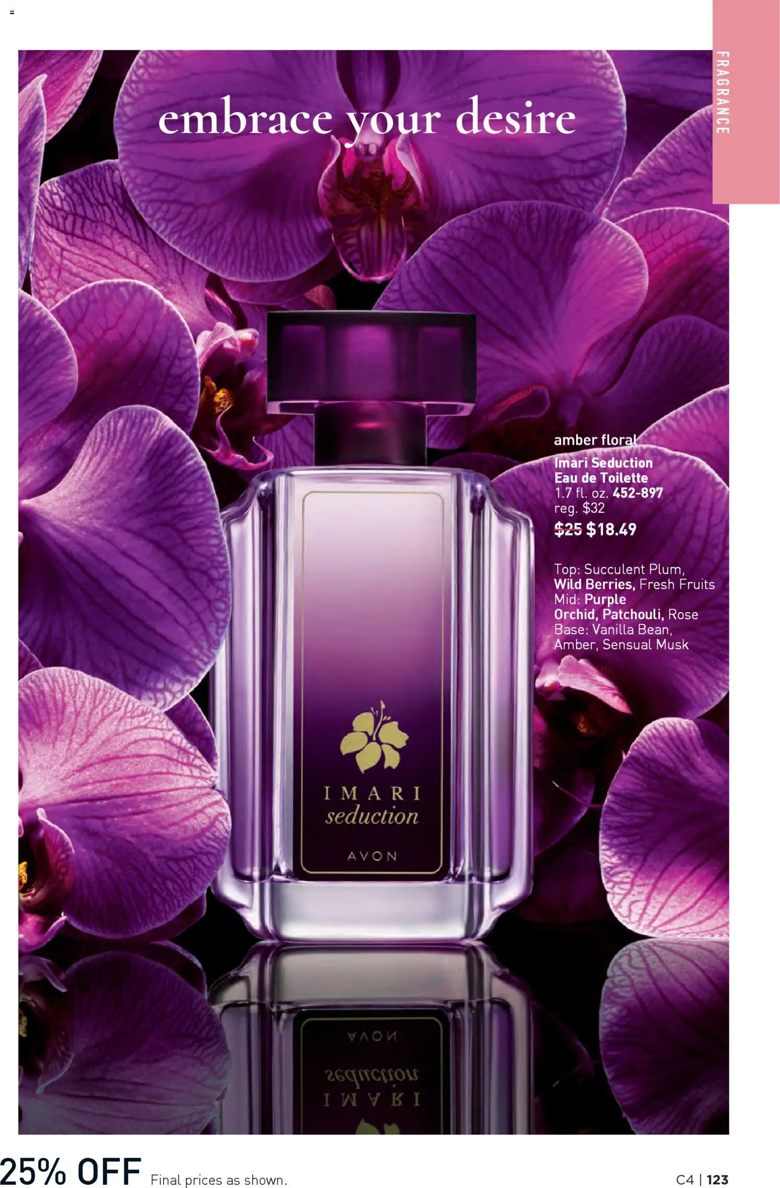 Avon Brochure - valid from 11.02.2026 | Page: 123 | Products: Plum, Fragrance, Eau de toilette, Fruits