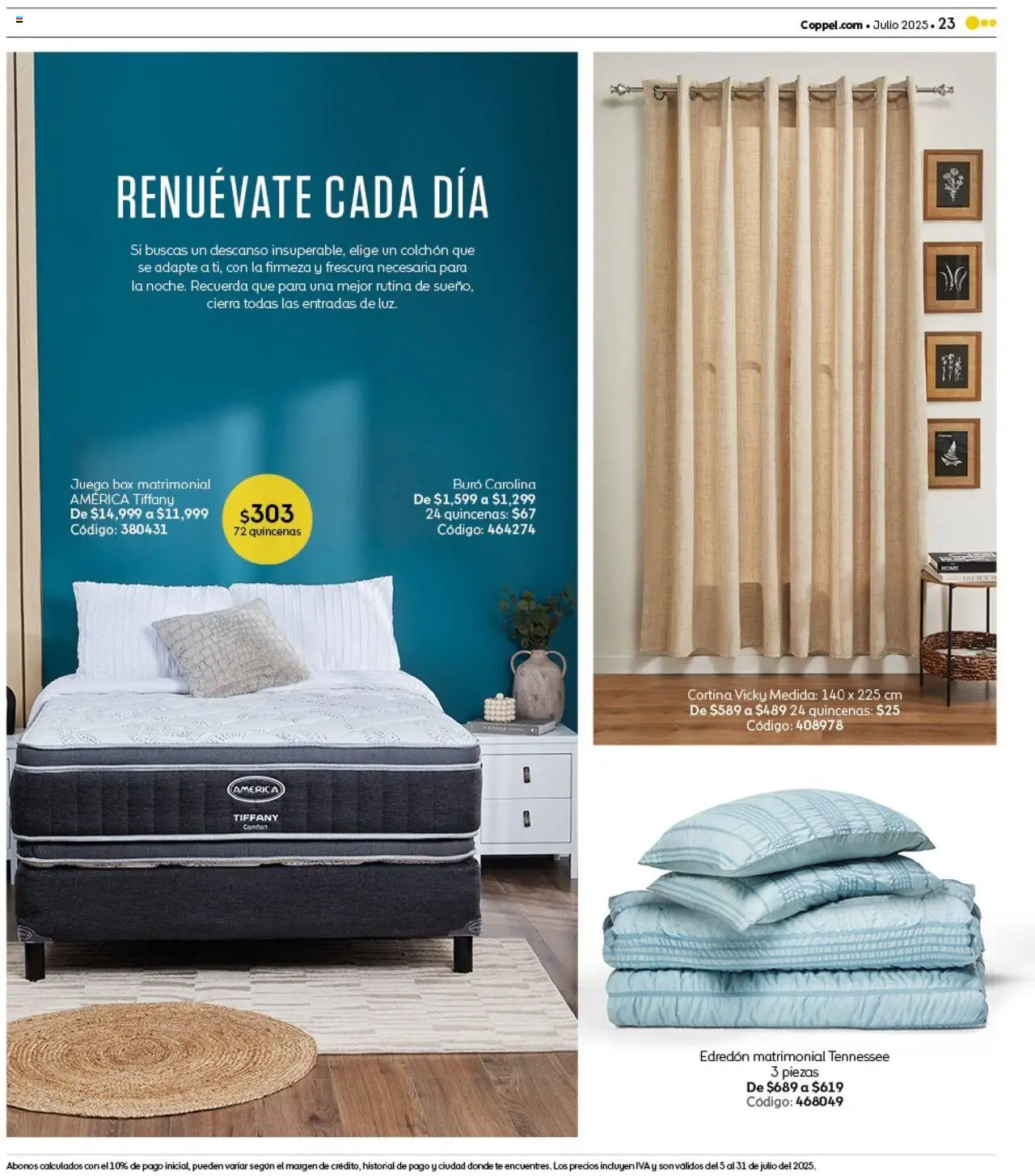 Nuevas ofertas de Coppel válidas en toda la República Mexicana desde el 05.07.2025. ¡Encuentra las mejores ofertas en Coppel catálogo Rebajas! | Página: 23 | Productos: Juego, Colchón, Buró, Té