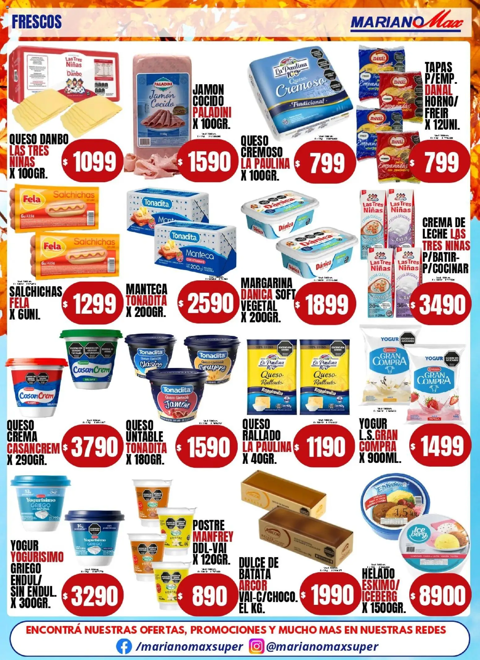 Mariano Max - Catálogo │ válido desde el 07.04.2026 | Página: 5 | Productos: Helado, Leche, Manteca, Margarina
