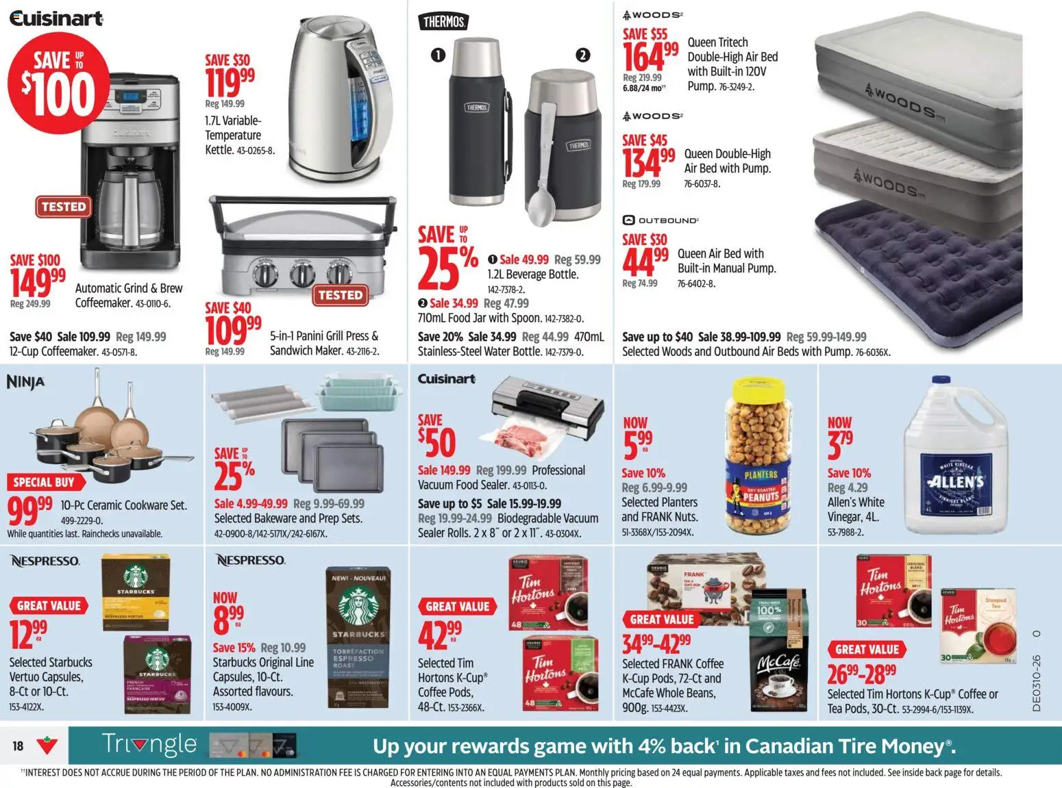 Canadian Tire flyer valid from 05.03.2026 | Page: 18 | Products: Tea, Game, Grill, Bed