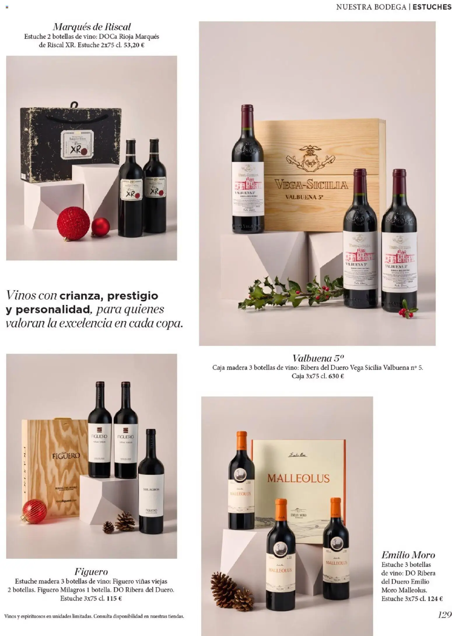 Nuevas ofertas de El Corte Inglés válidas en toda la República Mexicana desde el 19.11.2025. ¡Encuentra las mejores ofertas en El Corte Inglés catálogo El Placer De Regalar! | Página: 129 | Productos: Estuche, Vino, Caja