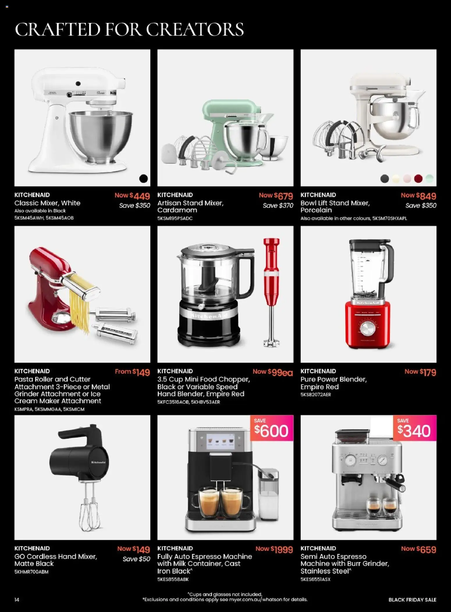 Myer catalogue - valid from 17.11.2025 | Page: 14 | Products: Milk, Cream, Glasses, Cutter