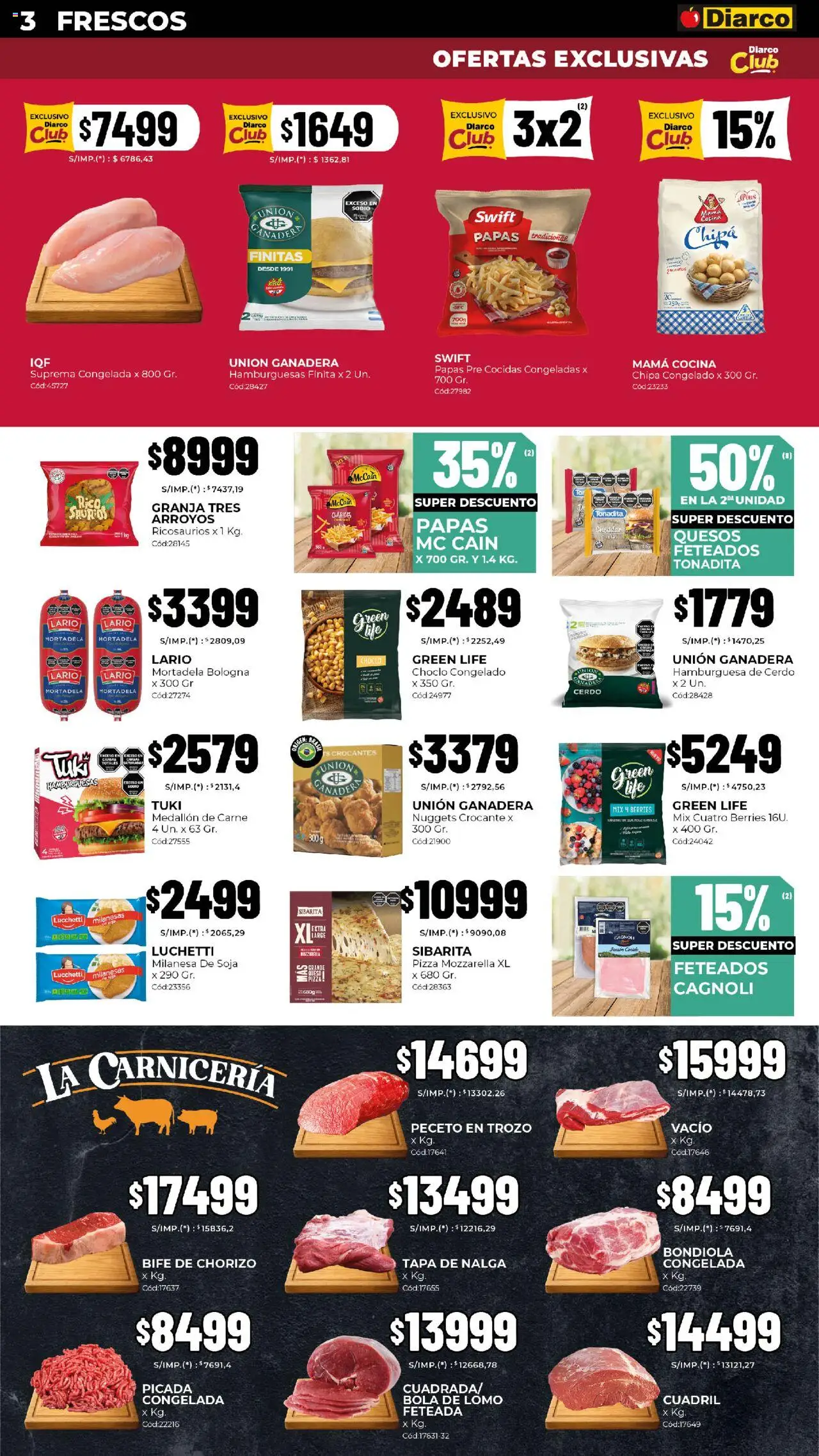 Diarco - Ofertas Pueblo Interior │ válido desde el 13.10.2025 | Página: 3 | Productos: Cocina, Choclo, Mortadela, Pizza