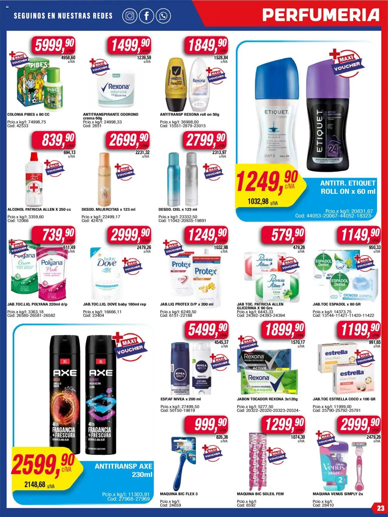Maxiconsumo ofertas │ válido desde el 23.06.2025 | Página: 23 | Productos: Fragancia, Jabón, Antitranspirante, Crema
