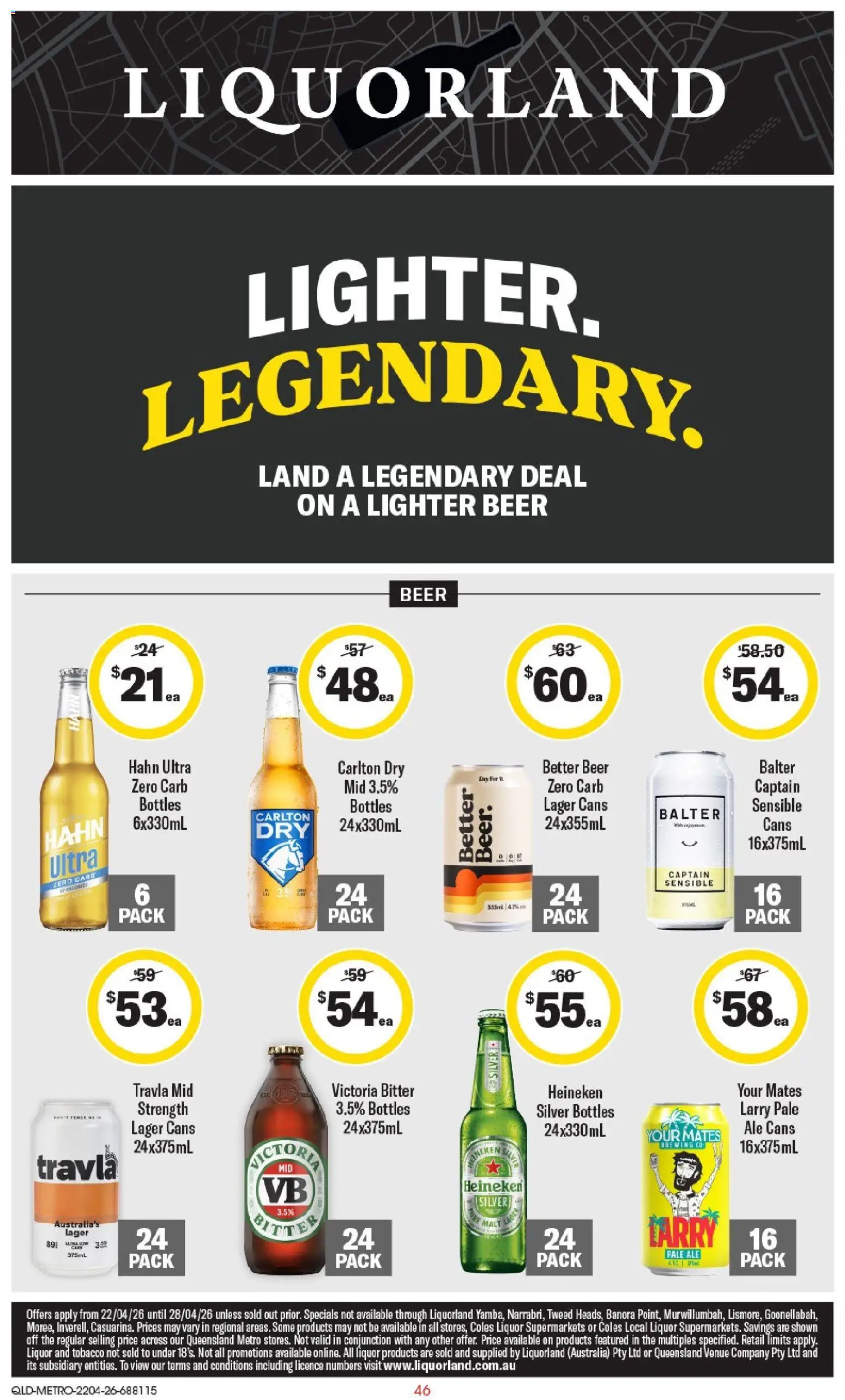 Coles catalogue - valid from 22.04.2026 | Page: 46 | Products: Beer