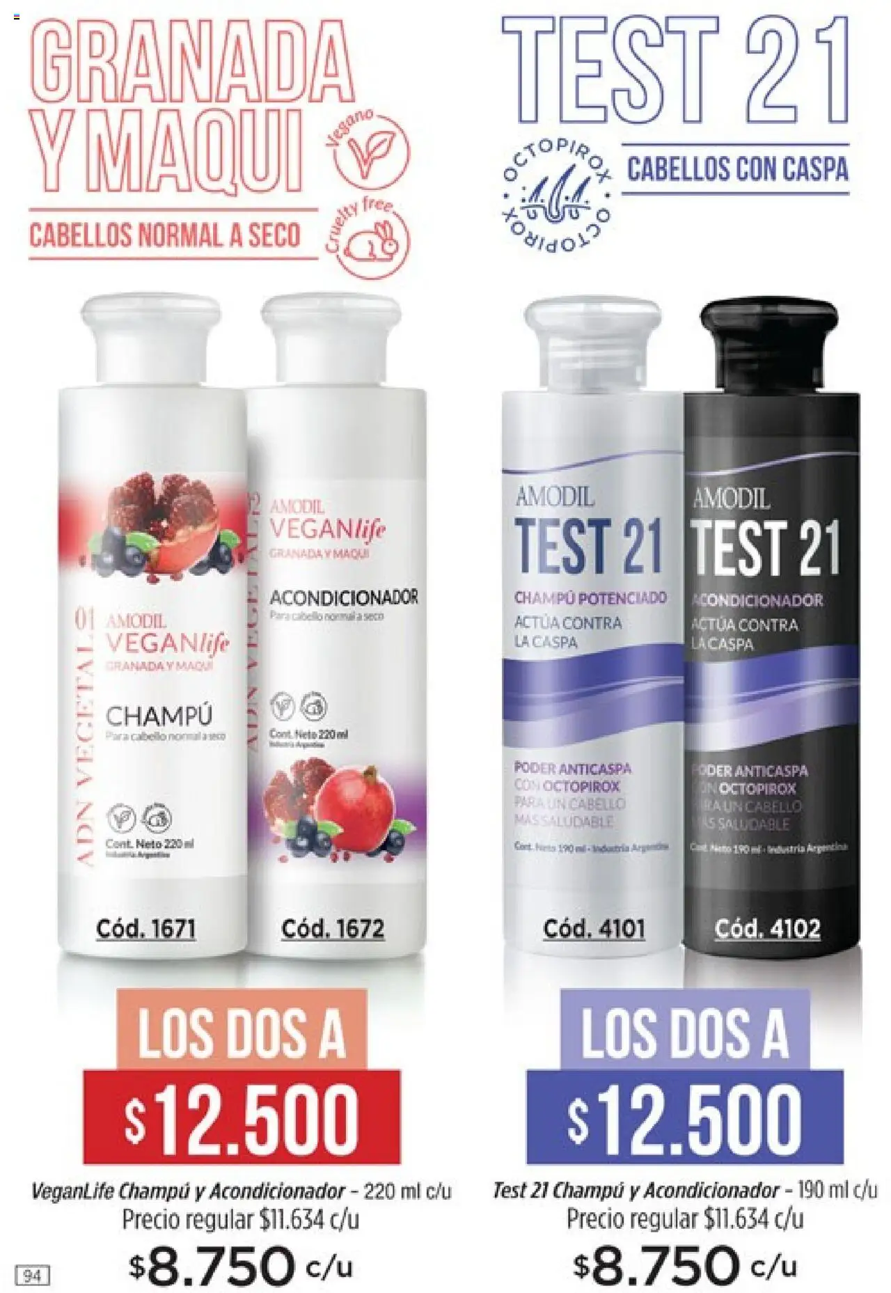 Catálogo Amodil Campaña 16 │ válido desde el 01.10.2025 | Página: 94 | Productos: Champú, Acondicionador
