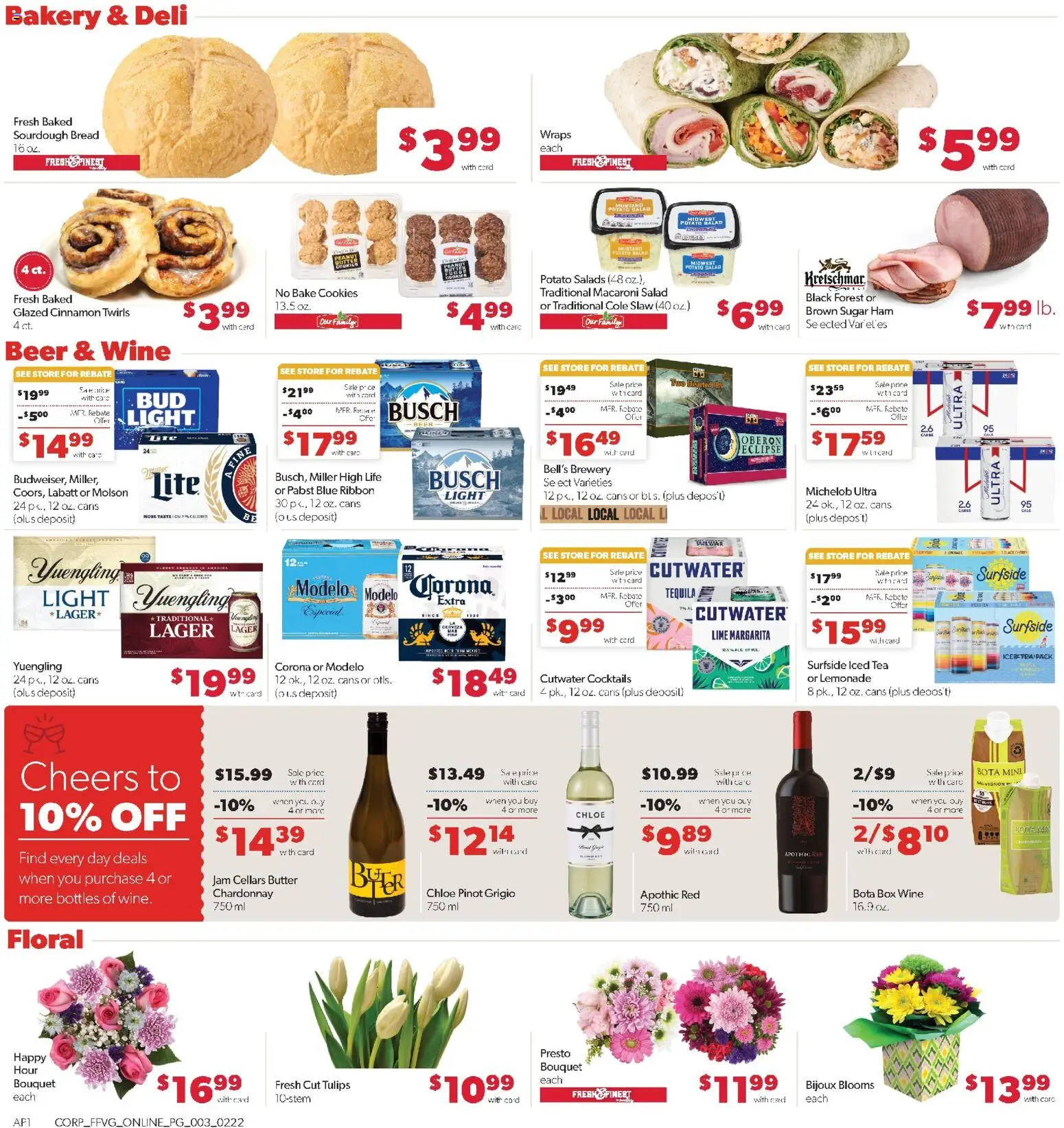Family Fare Weekly Ad - MI - valid from 22.02.2026 | Page: 8 | Products: Bakery, Butter, Beer, Salad