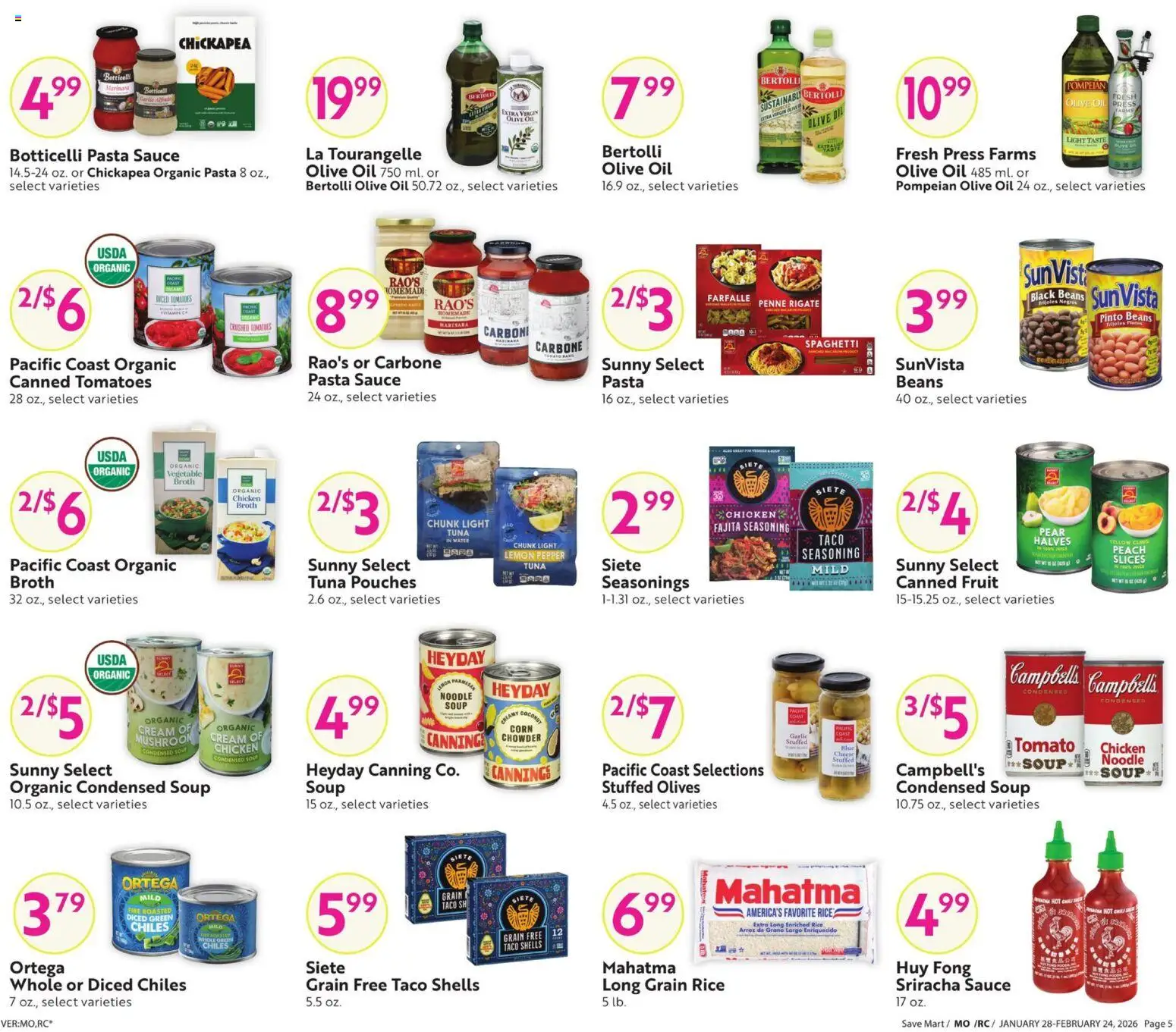 Save Mart Big Book of Savings - valid from 28.01.2026 | Page: 5 | Products: Press, Pasta, Lemon, Pear