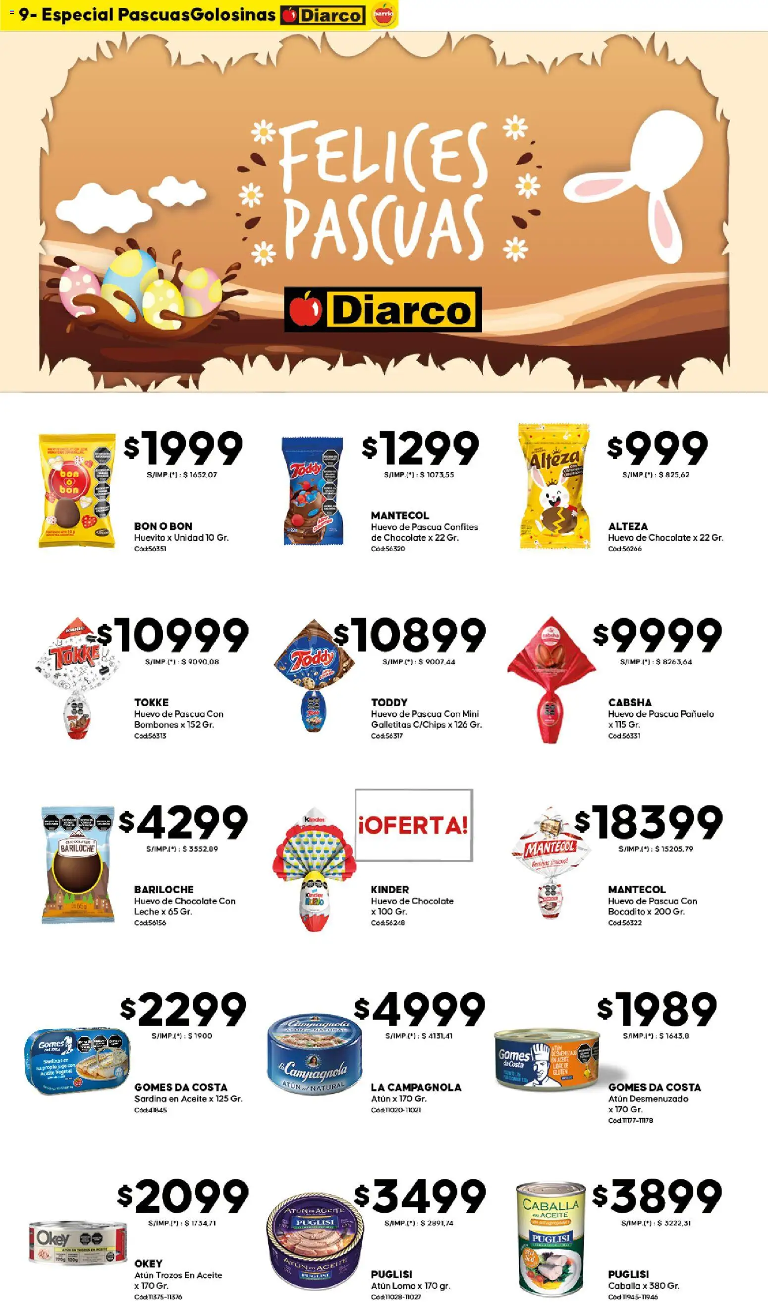 Diarco ofertas BARRIO │ válido desde el 16.03.2026 | Página: 9 | Productos: Pañuelo, Aceite, Atún, Jugo