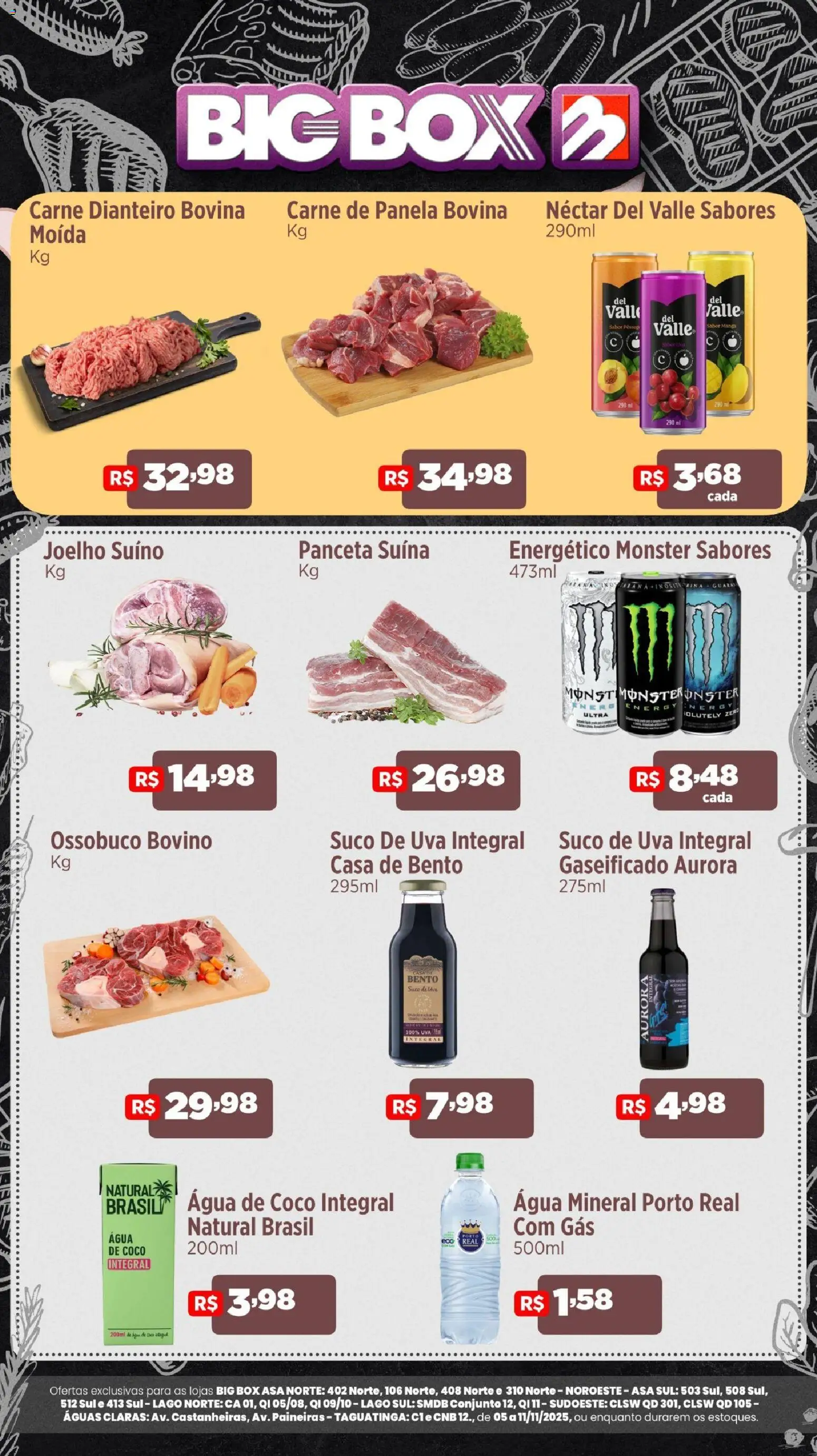 Big Box Folheto - válido de 05.11.2025 | Página: 3 | Produtos: Água de coco, Energético, Suco, Monster