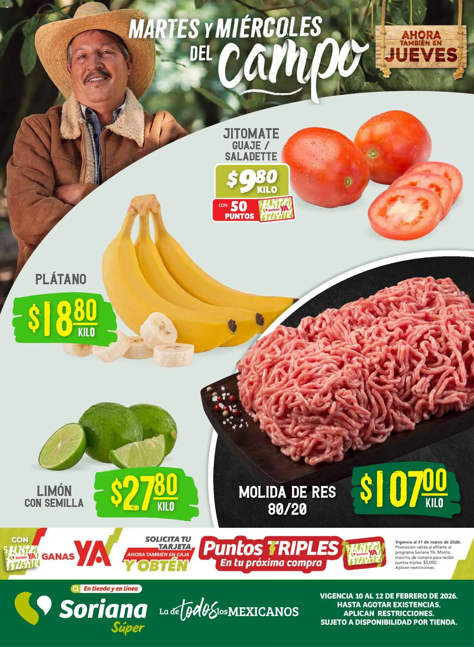 Nuevas ofertas de Soriana válidas en toda la República Mexicana desde el 10.02.2026. ¡Encuentra las mejores ofertas en Soriana - Martes y Miércoles del Campo Súper: Chih, Delicias, Dur y Coah (excepto Saltillo)! | Página: 1