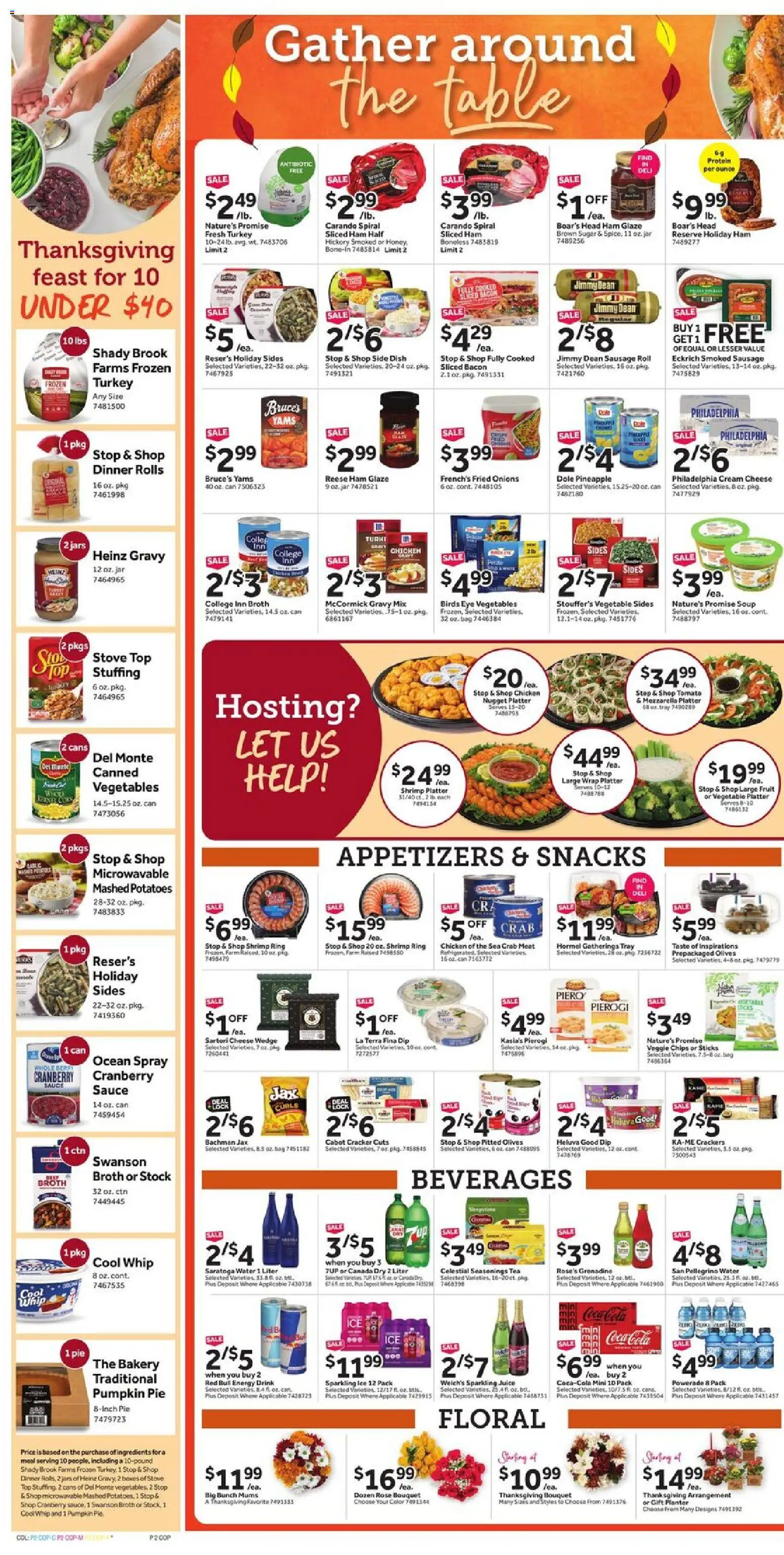 Stop & Shop Weekly Ad - valid from 21.11.2025 | Page: 4 | Products: Bakery, Water, Sauce, Pumpkin Pie