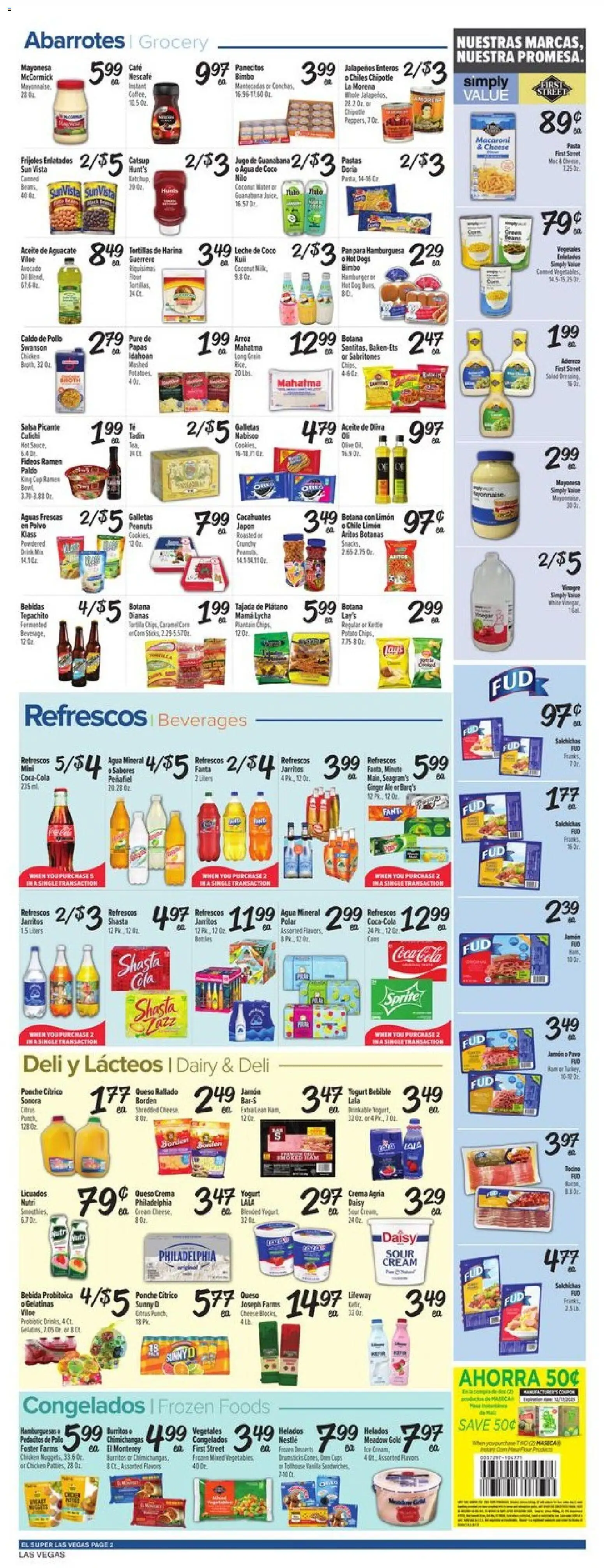 El Super Weekly Ad - NV - valid from 10.12.2025 | Page: 2 | Products: Sour cream, Cream, Avocado, Kettle