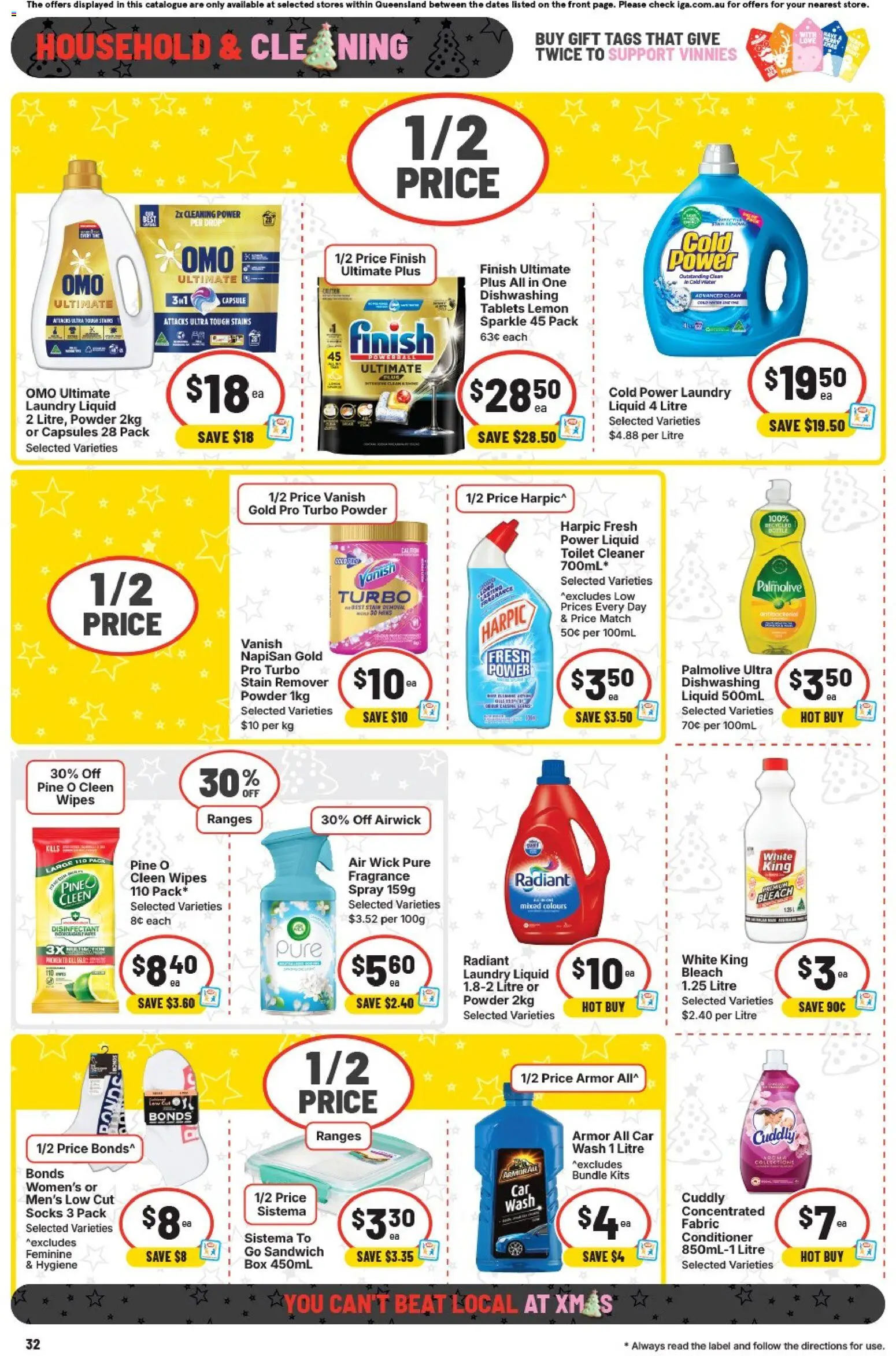 IGA catalogue - valid from 10.12.2025 | Page: 36 | Products: Conditioner, Stain remover, Socks, Tablets
