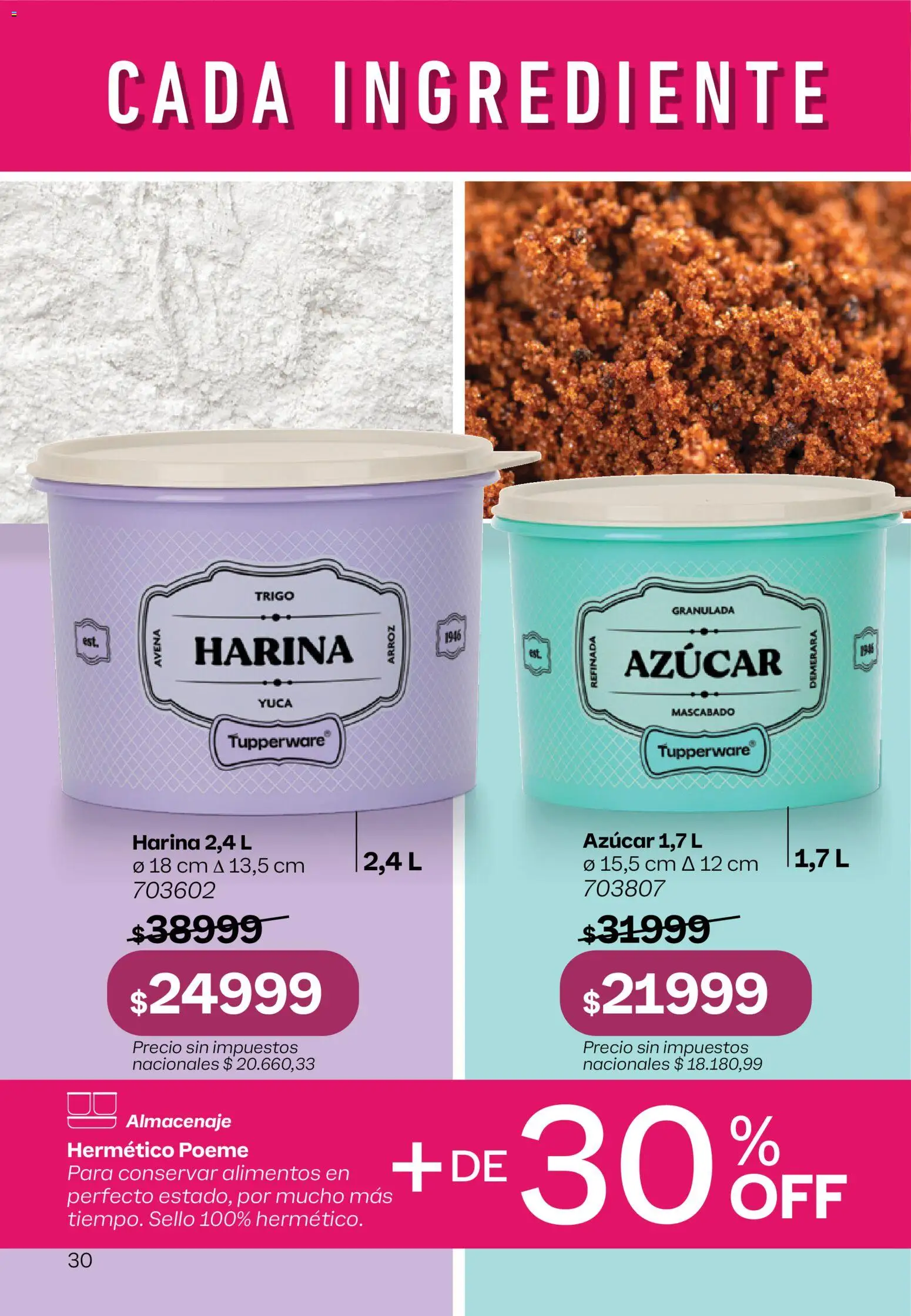 Tupperware Black Friday │ válido desde el 27.11.2025 | Página: 31 | Productos: Harina, Azucar, Avena, Arroz