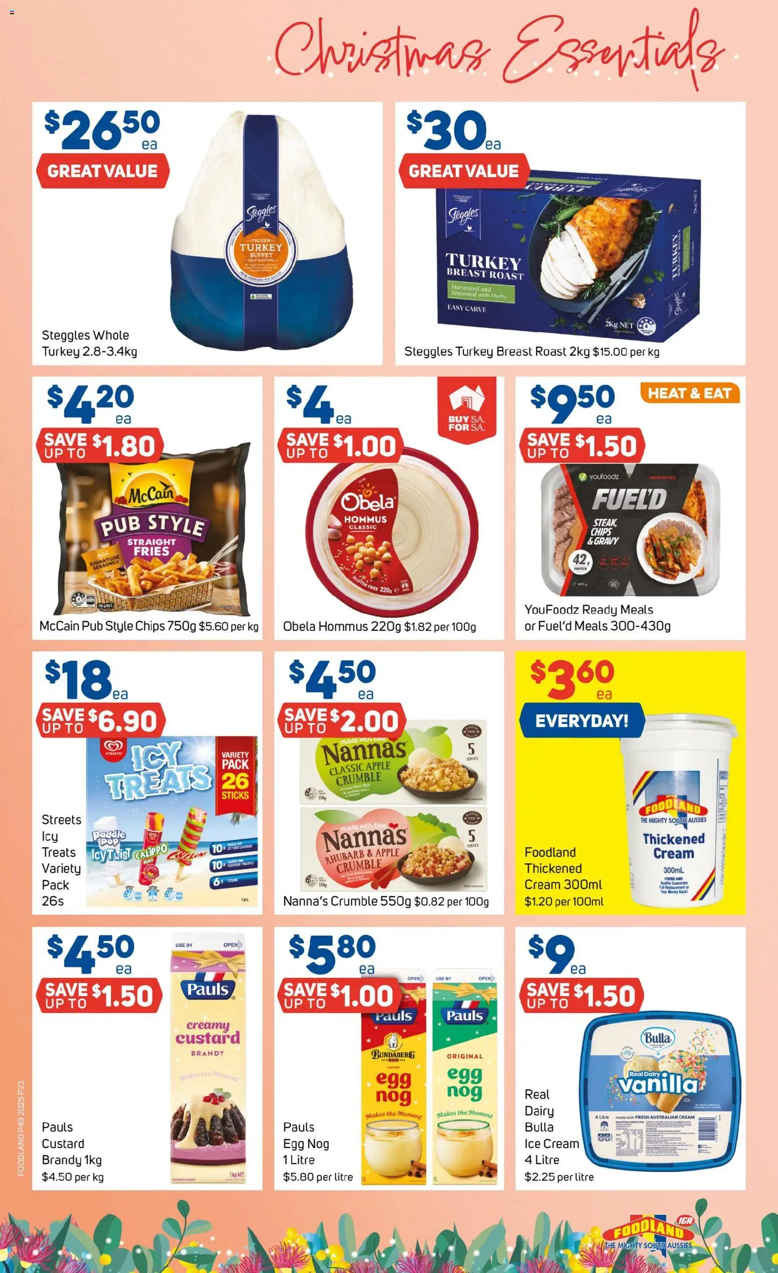 Foodland catalogue - valid from 03.12.2025 | Page: 23 | Products: Dairy, Chips, Cream, Ice cream